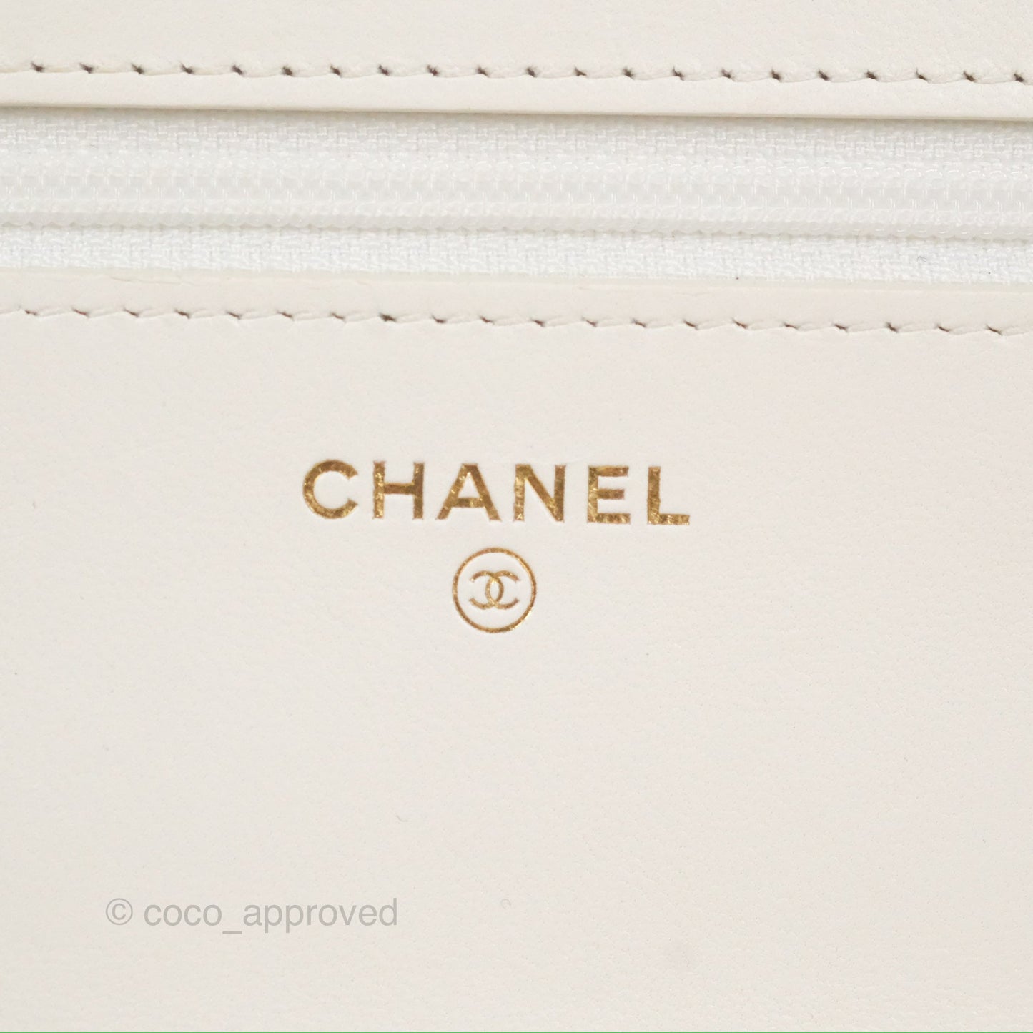 Chanel 19 Wallet on Chain WOC White Mixed Hardware