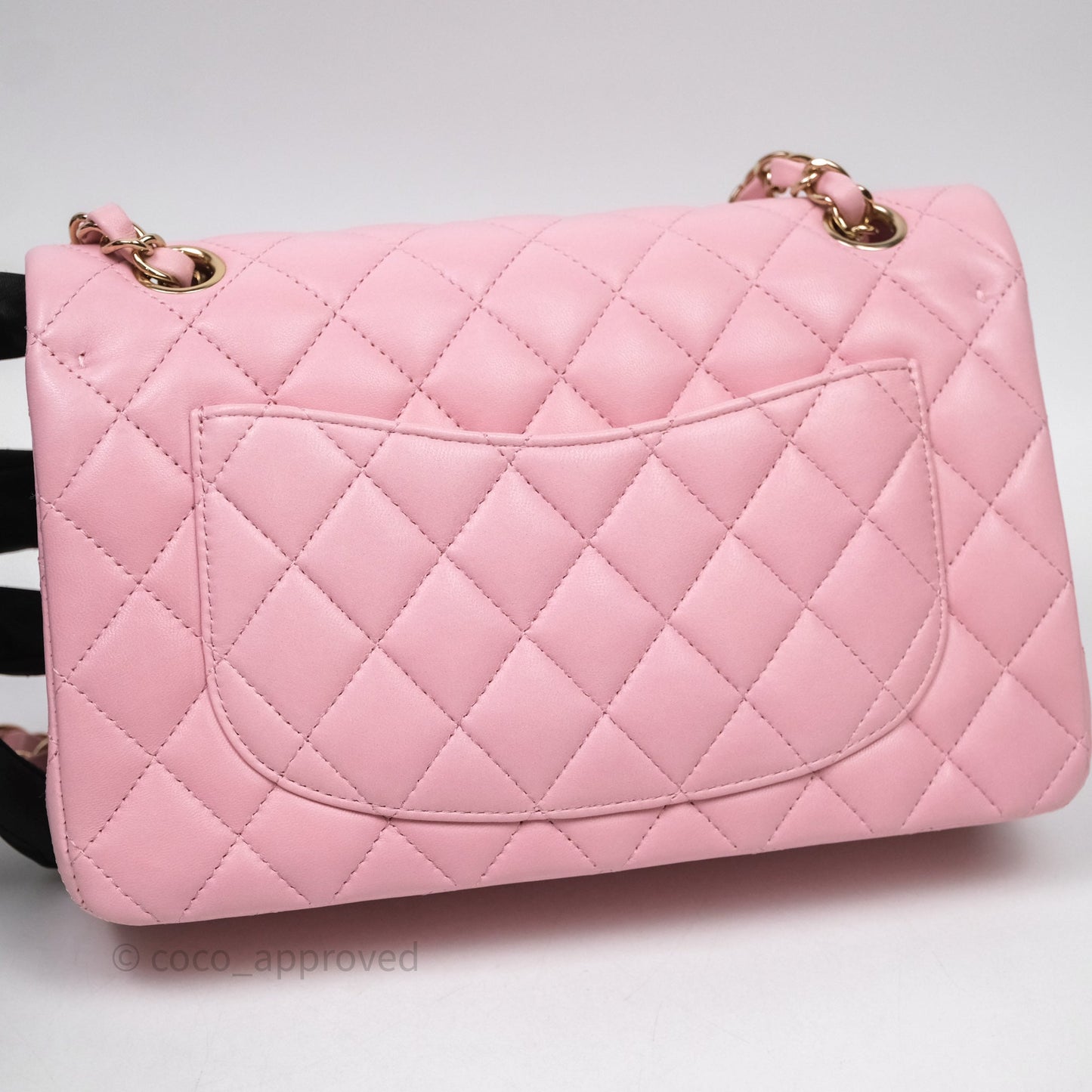 Chanel Small Classic Quilted Flap Pink Lambskin Gold Hardware