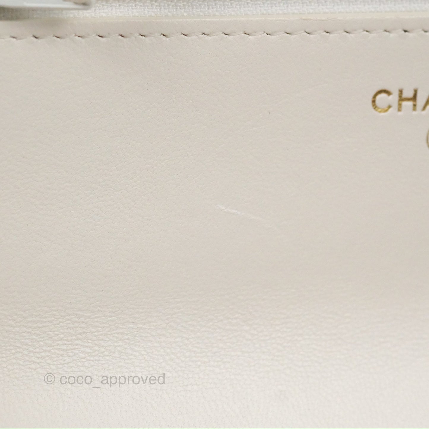 Chanel 19 Wallet on Chain WOC White Mixed Hardware