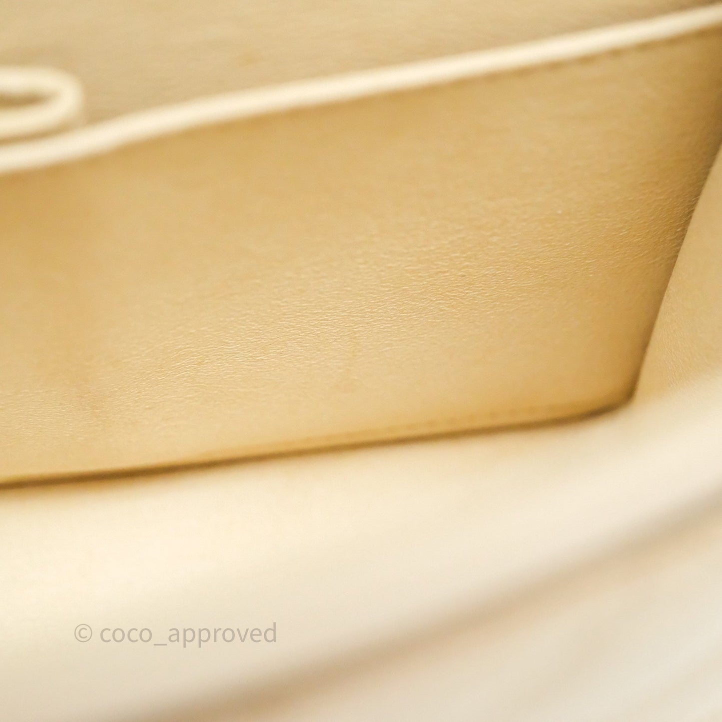 Chanel Small Classic Flap Quilted Light Ivory Beige Caviar Gold Hardware