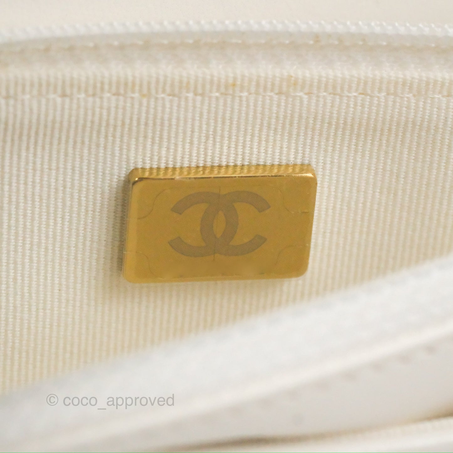 Chanel 19 Wallet on Chain WOC White Mixed Hardware