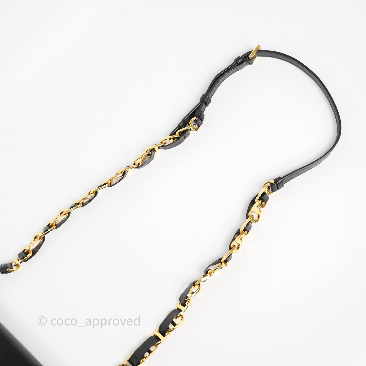 Christian Dior CD Signature Flap Bag with Chain Black CD-Embossed Box Calfskin