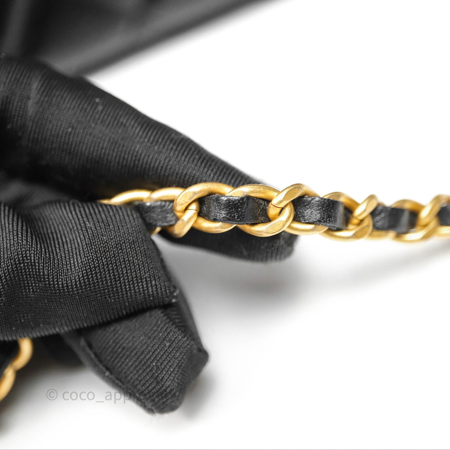 Chanel Kelly Bag Quilted Black Shiny Crumpled Calfskin Aged Gold Hardware