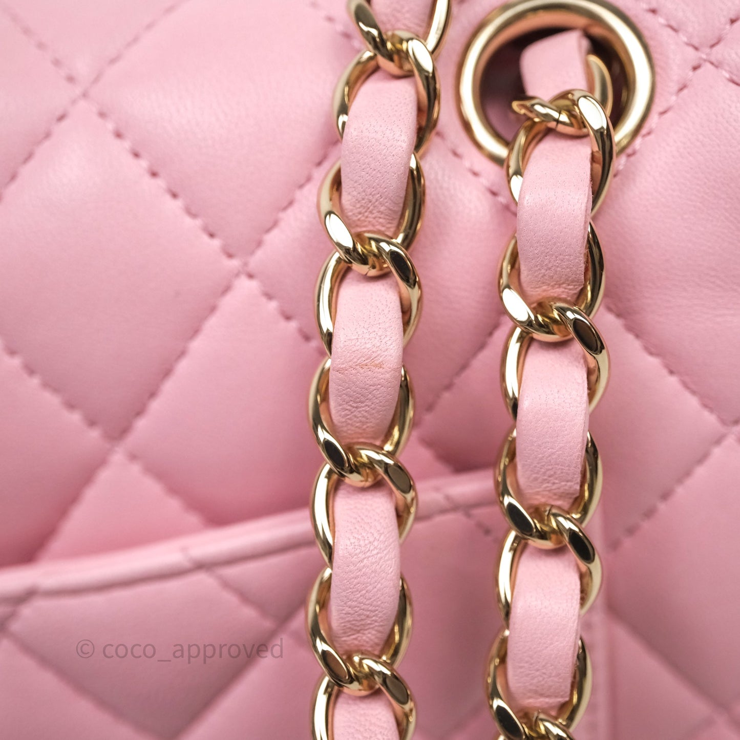 Chanel Small Classic Quilted Flap Pink Lambskin Gold Hardware