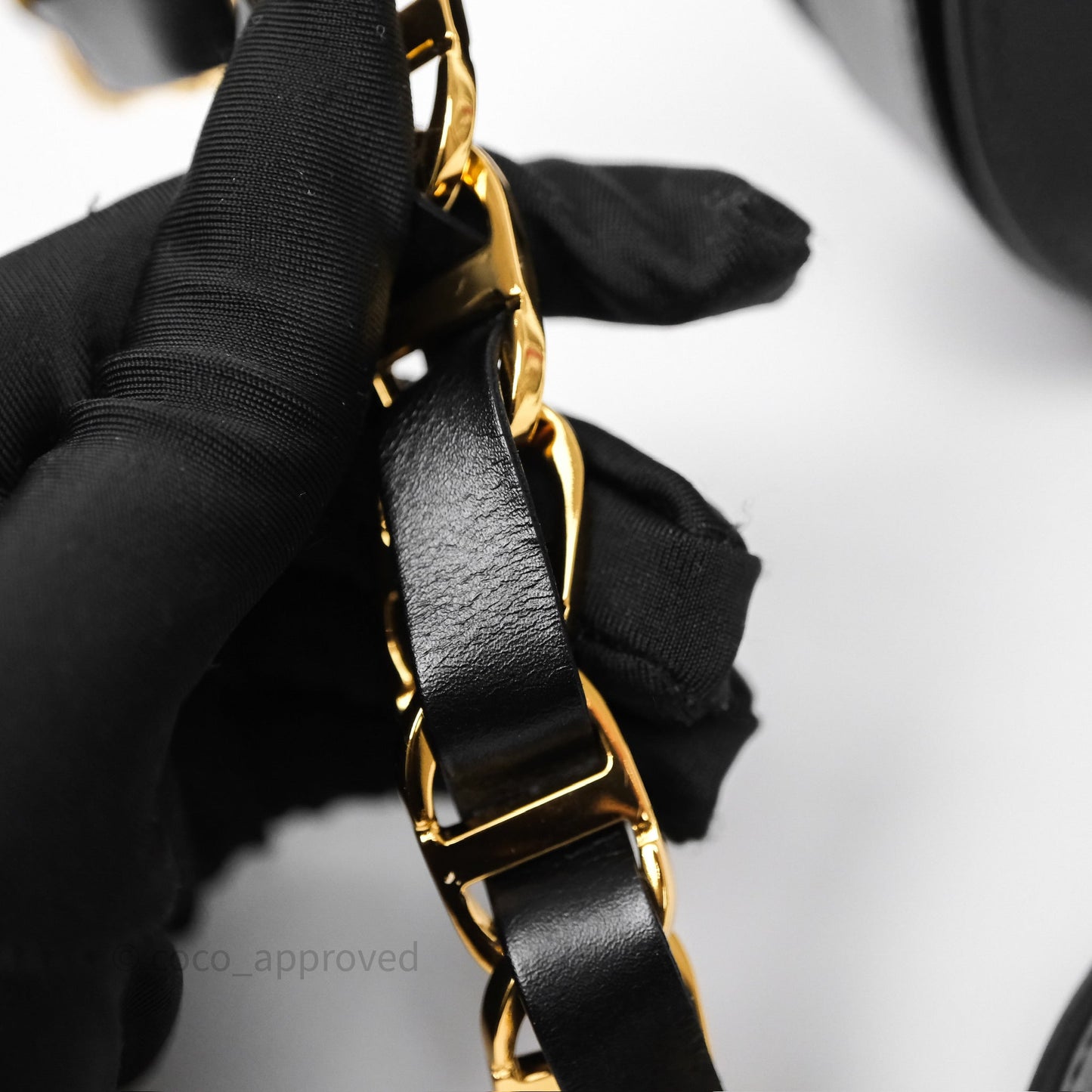Christian Dior CD Signature Flap Bag with Chain Black CD-Embossed Box Calfskin