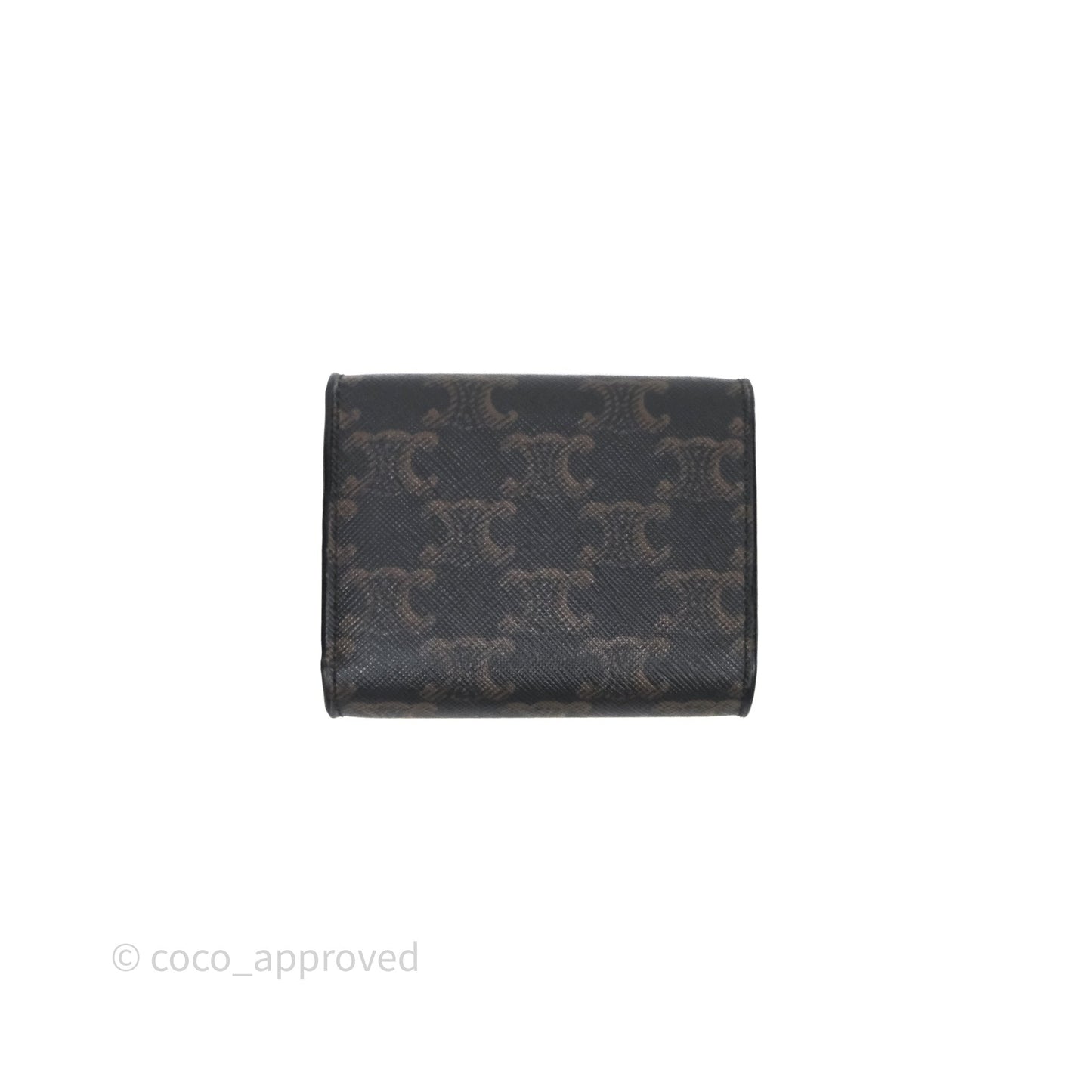 Celine Wallet In Triomphe Canvas Tan