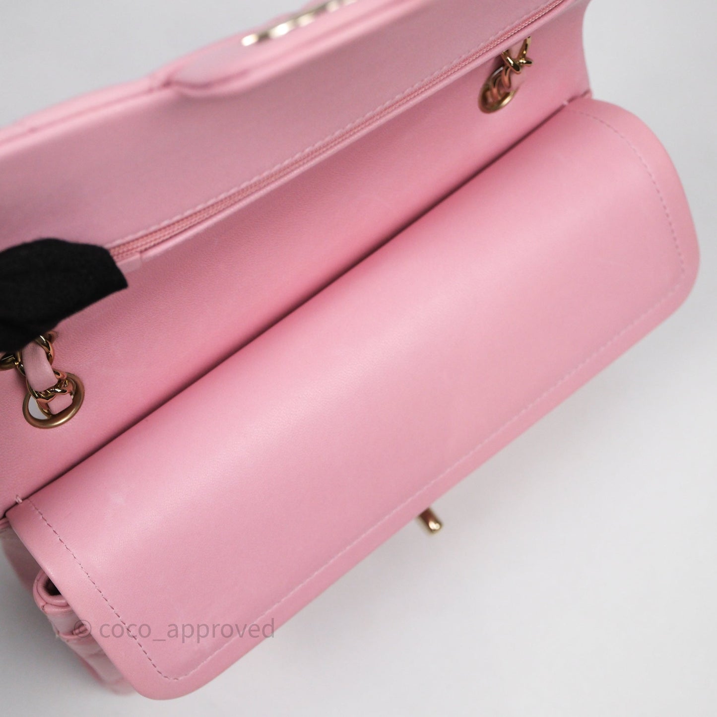 Chanel Small Classic Quilted Flap Pink Lambskin Gold Hardware