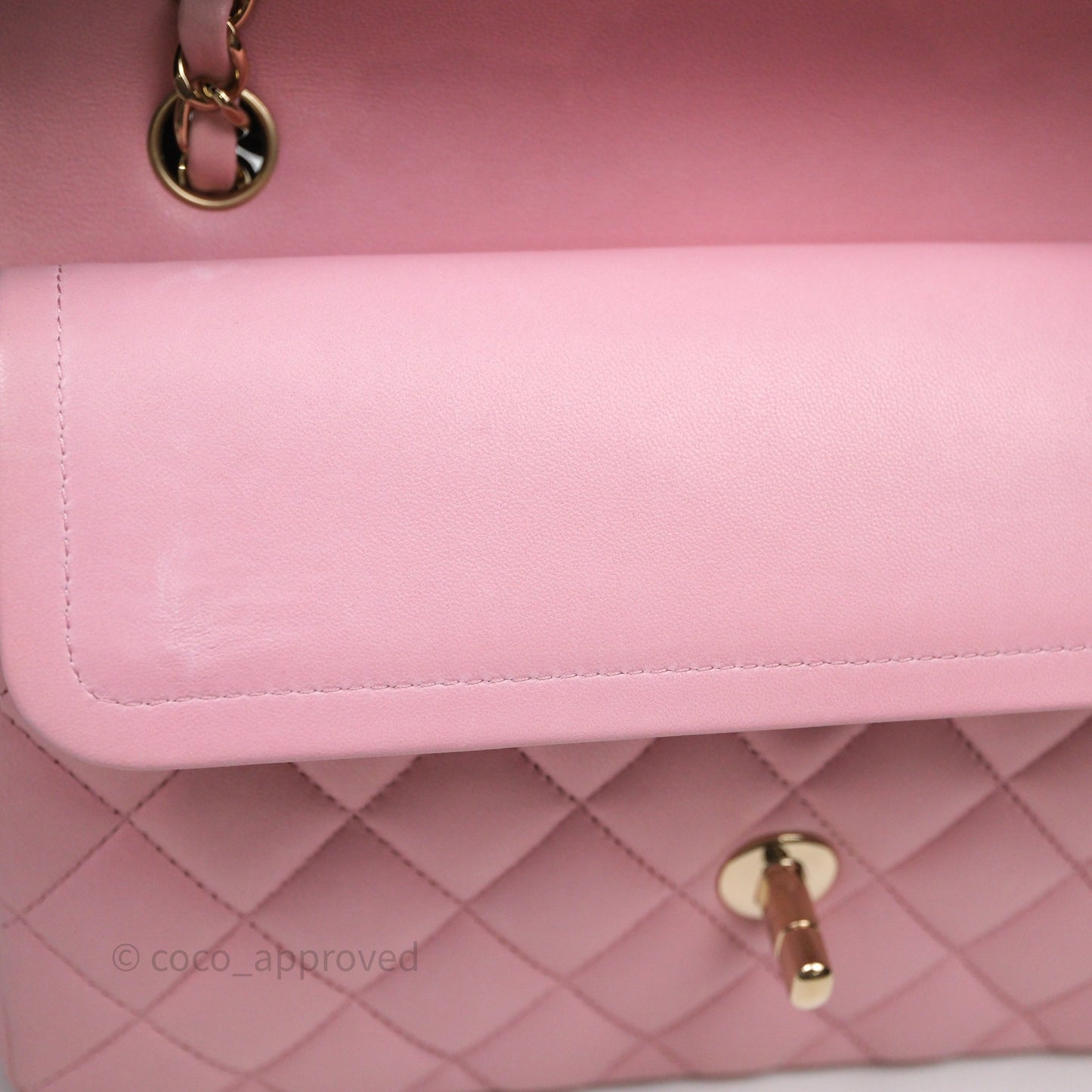 Chanel Small Classic Quilted Flap Pink Lambskin Gold Hardware