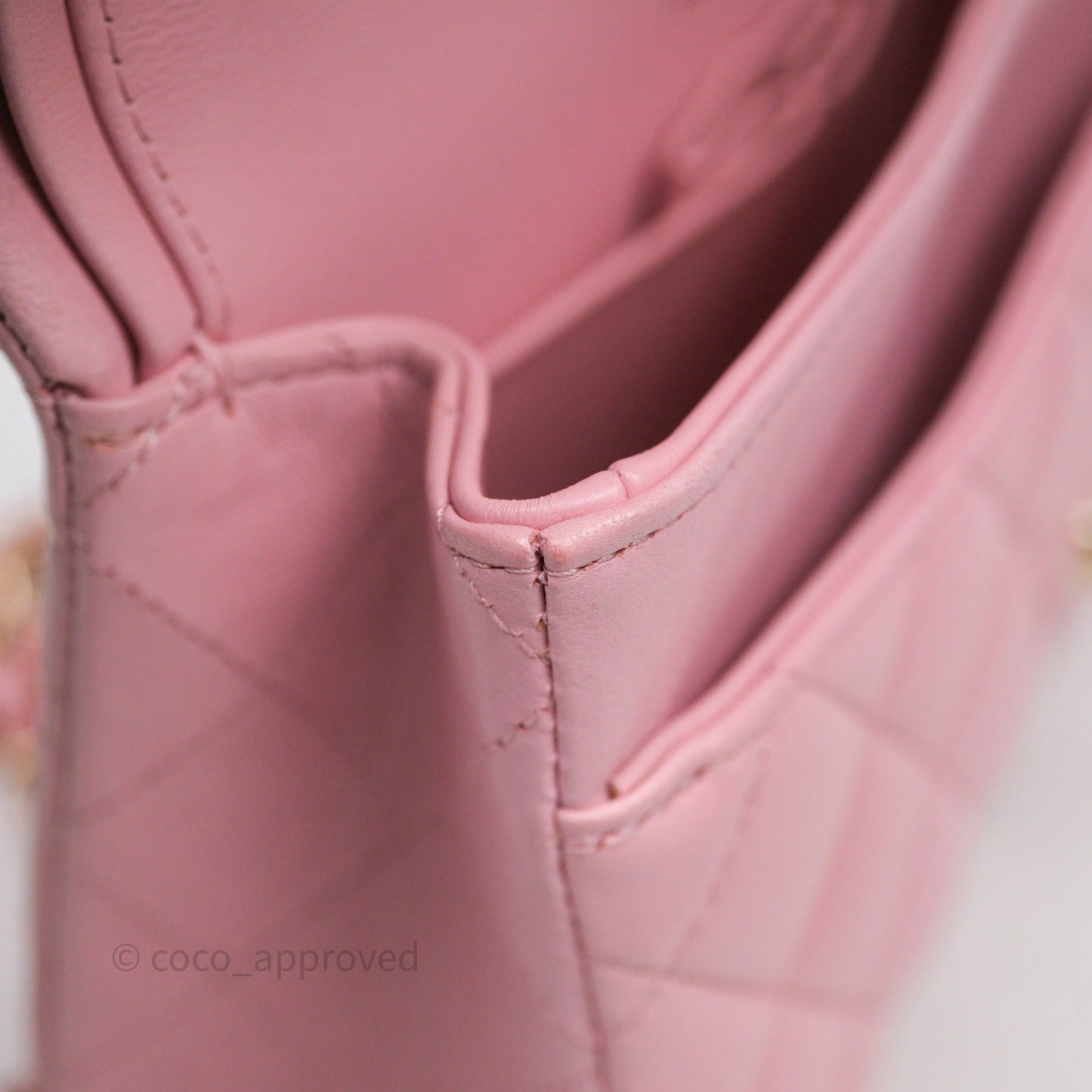 Chanel Small Classic Quilted Flap Pink Lambskin Gold Hardware
