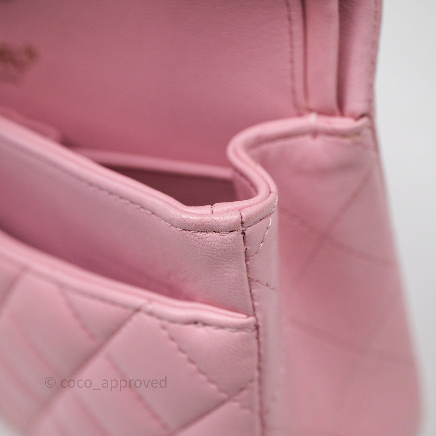 Chanel Small Classic Quilted Flap Pink Lambskin Gold Hardware