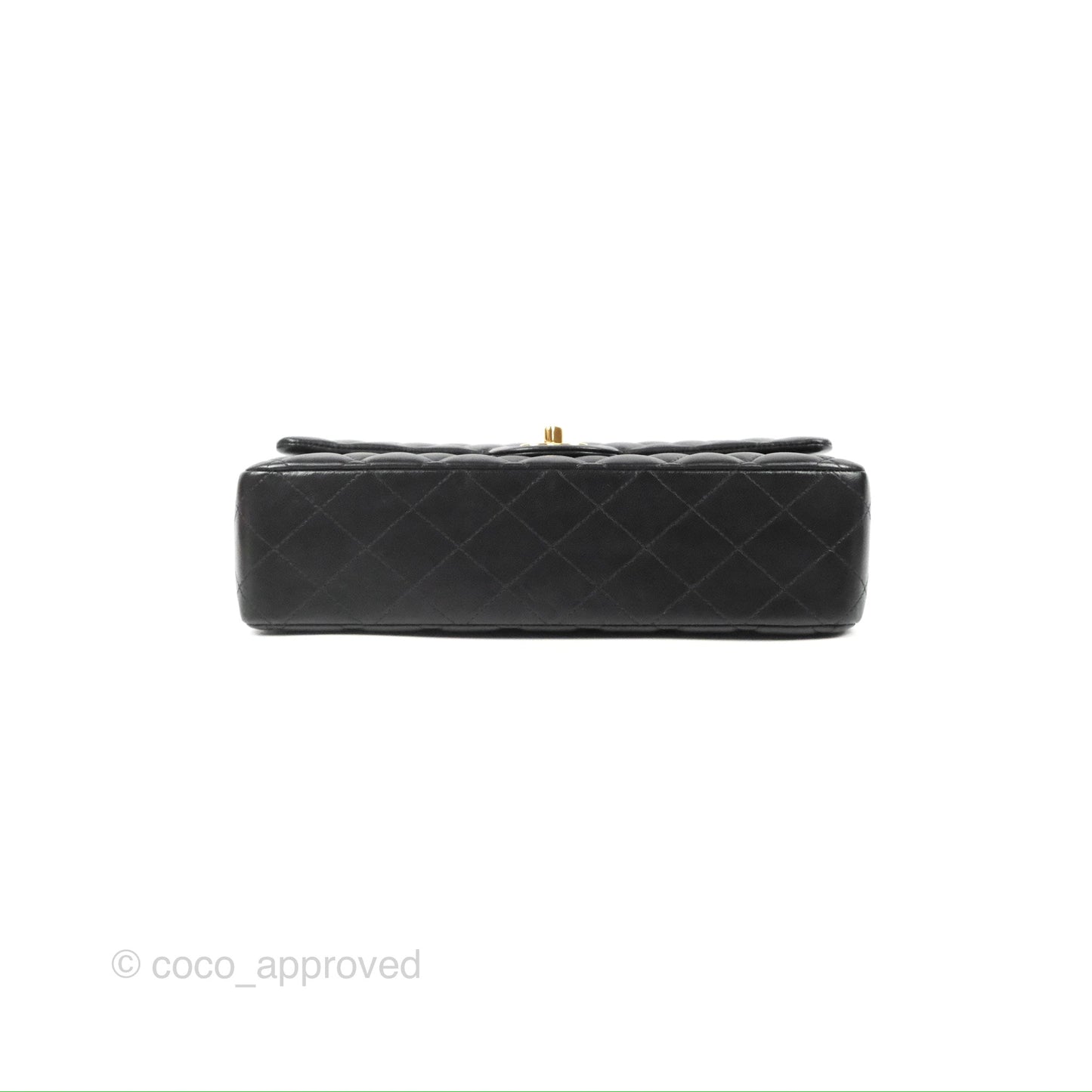 Chanel Classic M/L Medium Flap Quilted Black Lambskin Gold Hardware