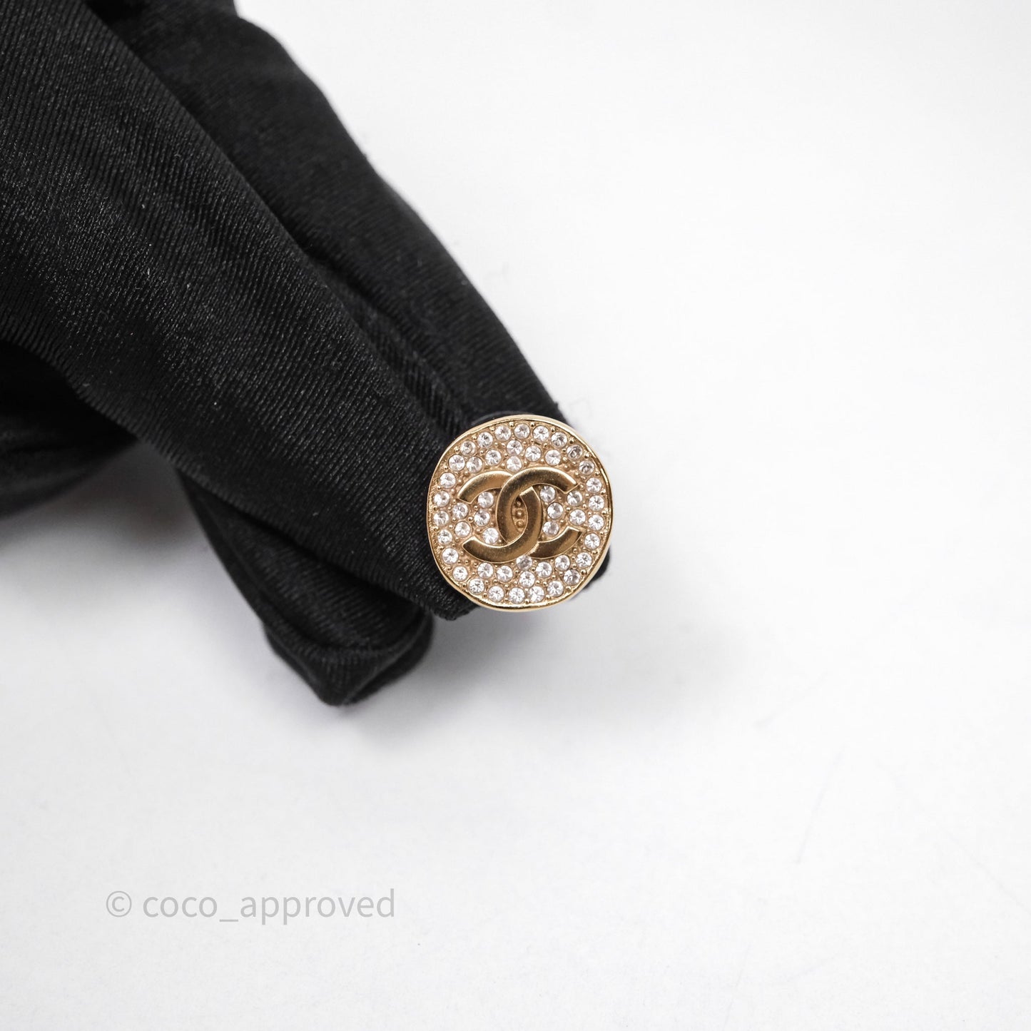 Chanel CC Crystals Round Earrings 21K