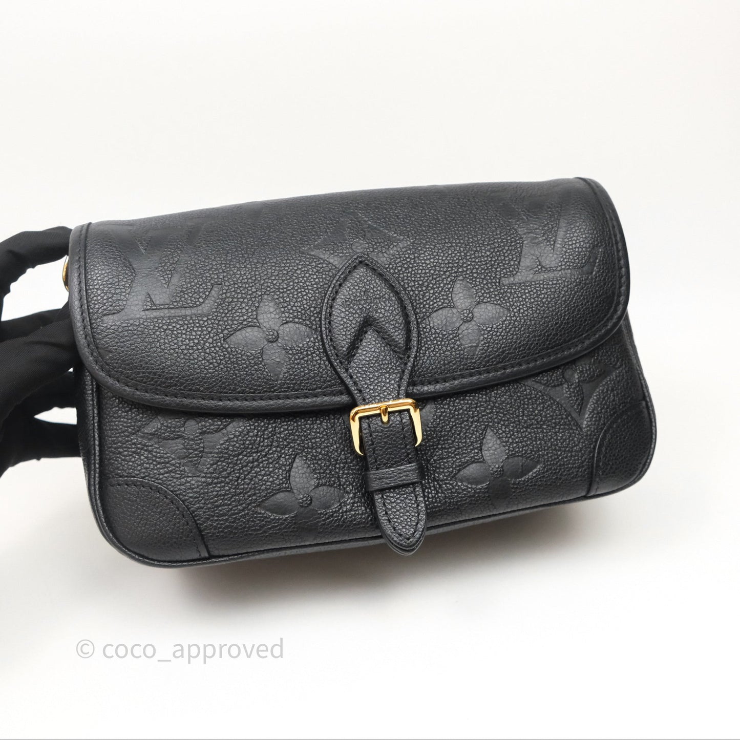 Louis Vuitton Diane Black Monogram Empreinte Leather
