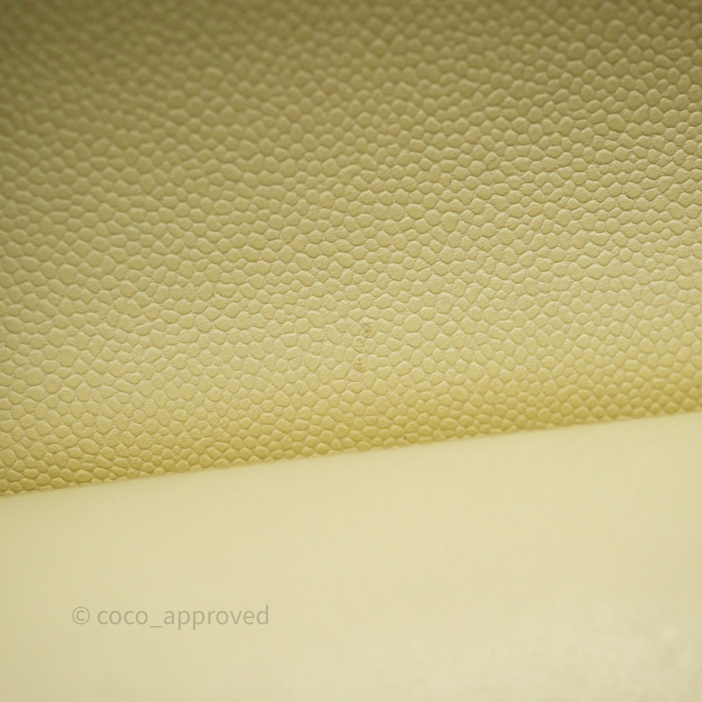 Chanel Small Classic Quilted Flap Light Yellow Caviar Gold Hardware
