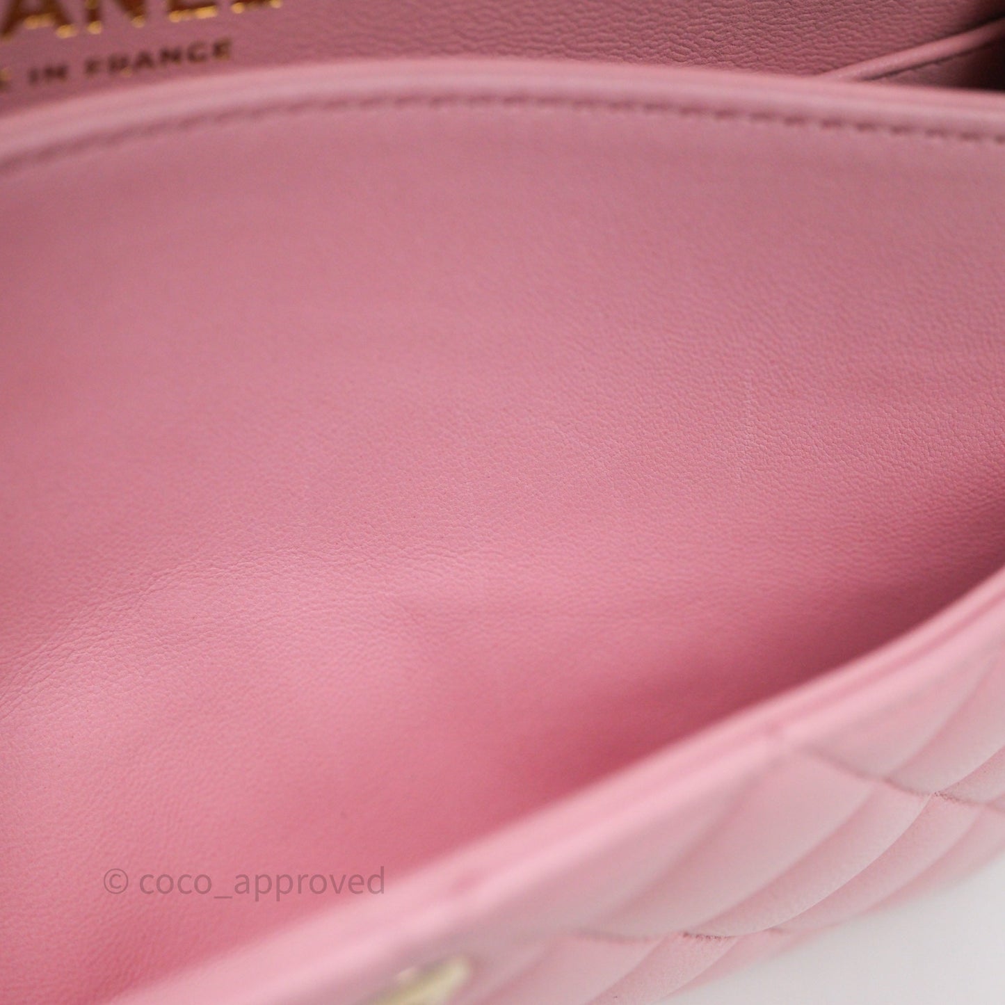Chanel Small Classic Quilted Flap Pink Lambskin Gold Hardware