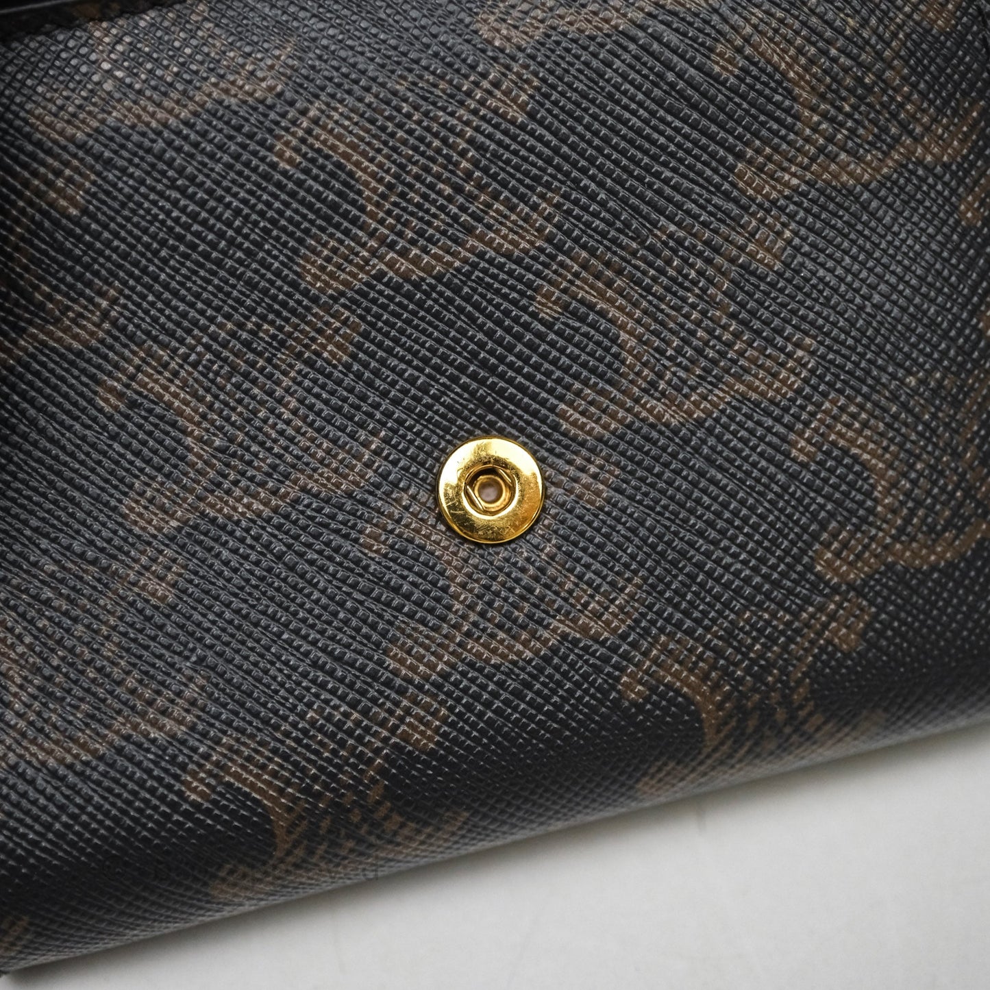 Celine Wallet In Triomphe Canvas Tan