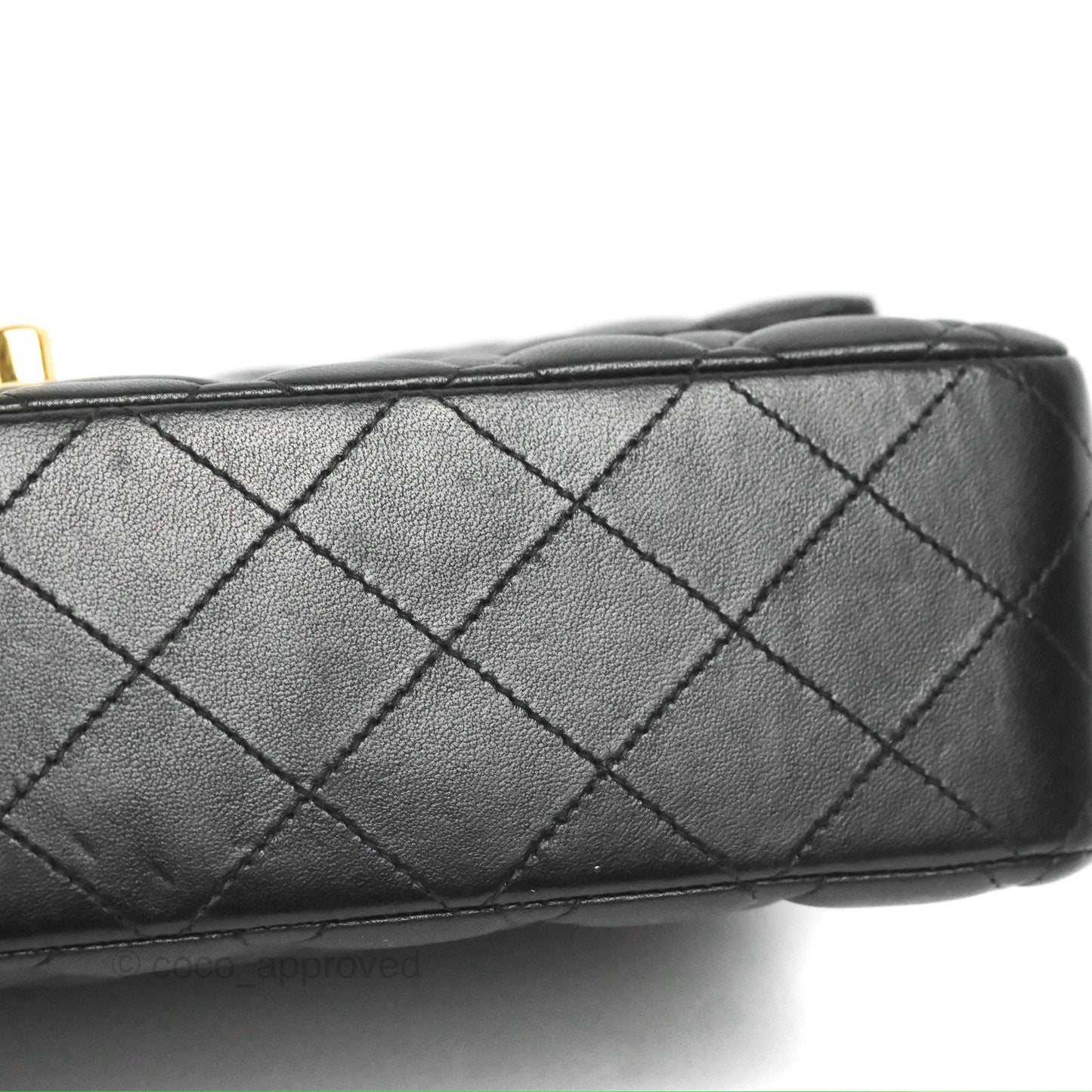 Chanel Classic M/L Medium Flap Quilted Black Lambskin Gold Hardware