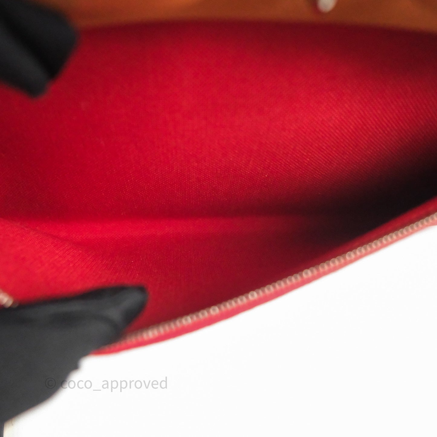 Hermès Herbag Zip 39 Red/Natural Canvas Palladium Hardware