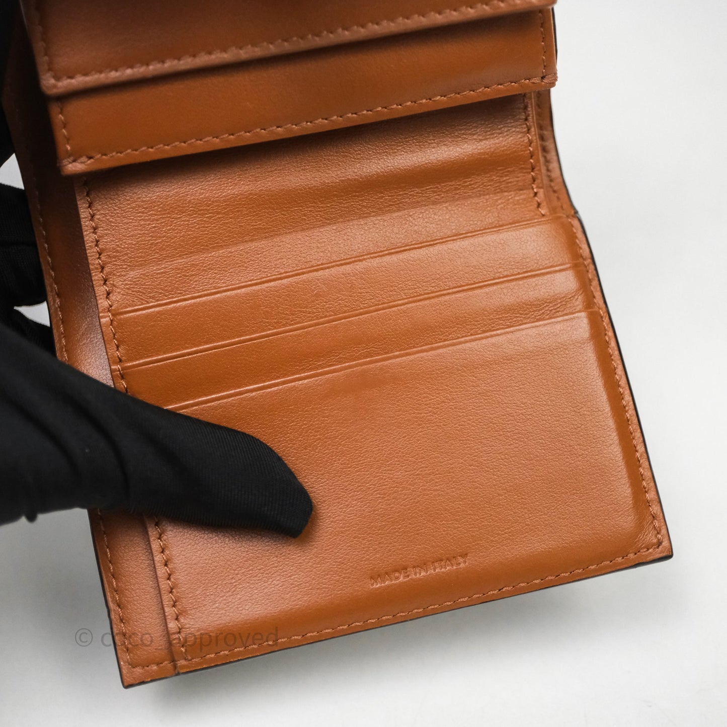 Celine Wallet In Triomphe Canvas Tan