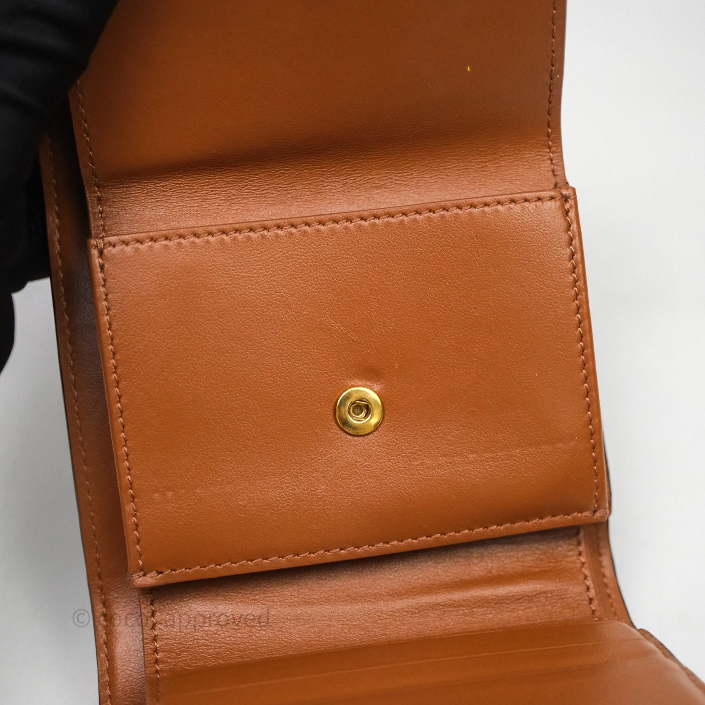 Celine Wallet In Triomphe Canvas Tan