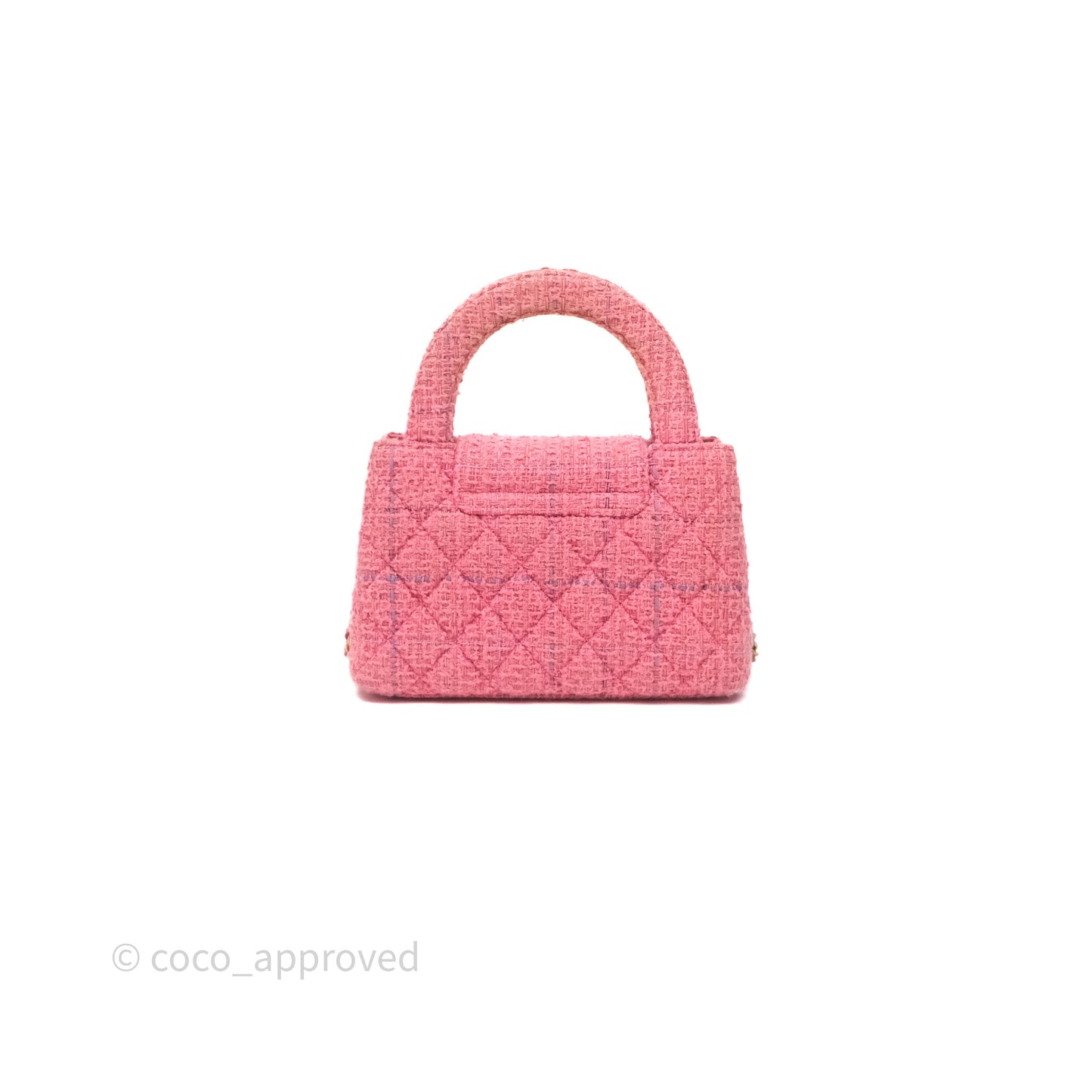 Chanel Kelly Bag Pink Tweed Aged Gold Hardware