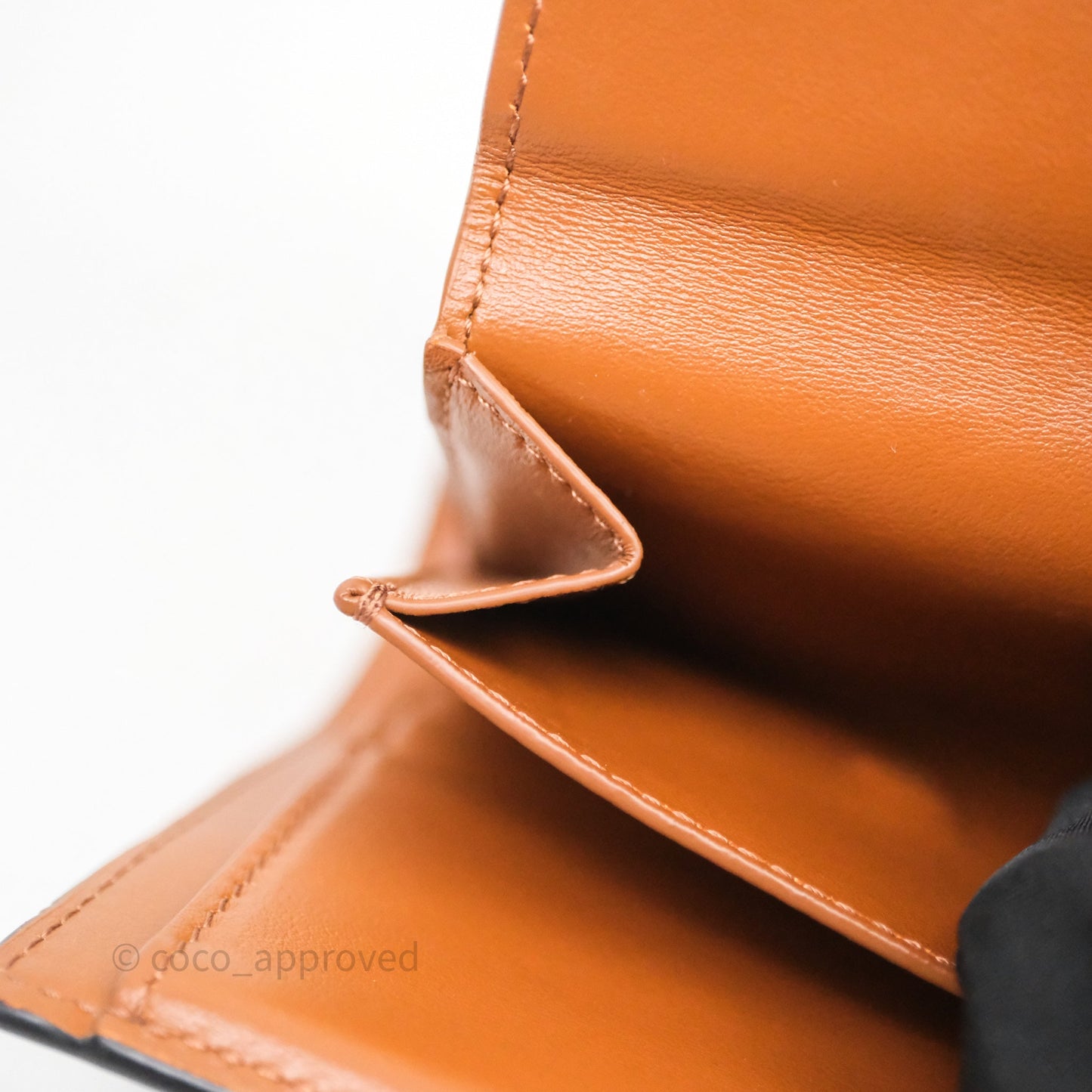 Celine Wallet In Triomphe Canvas Tan