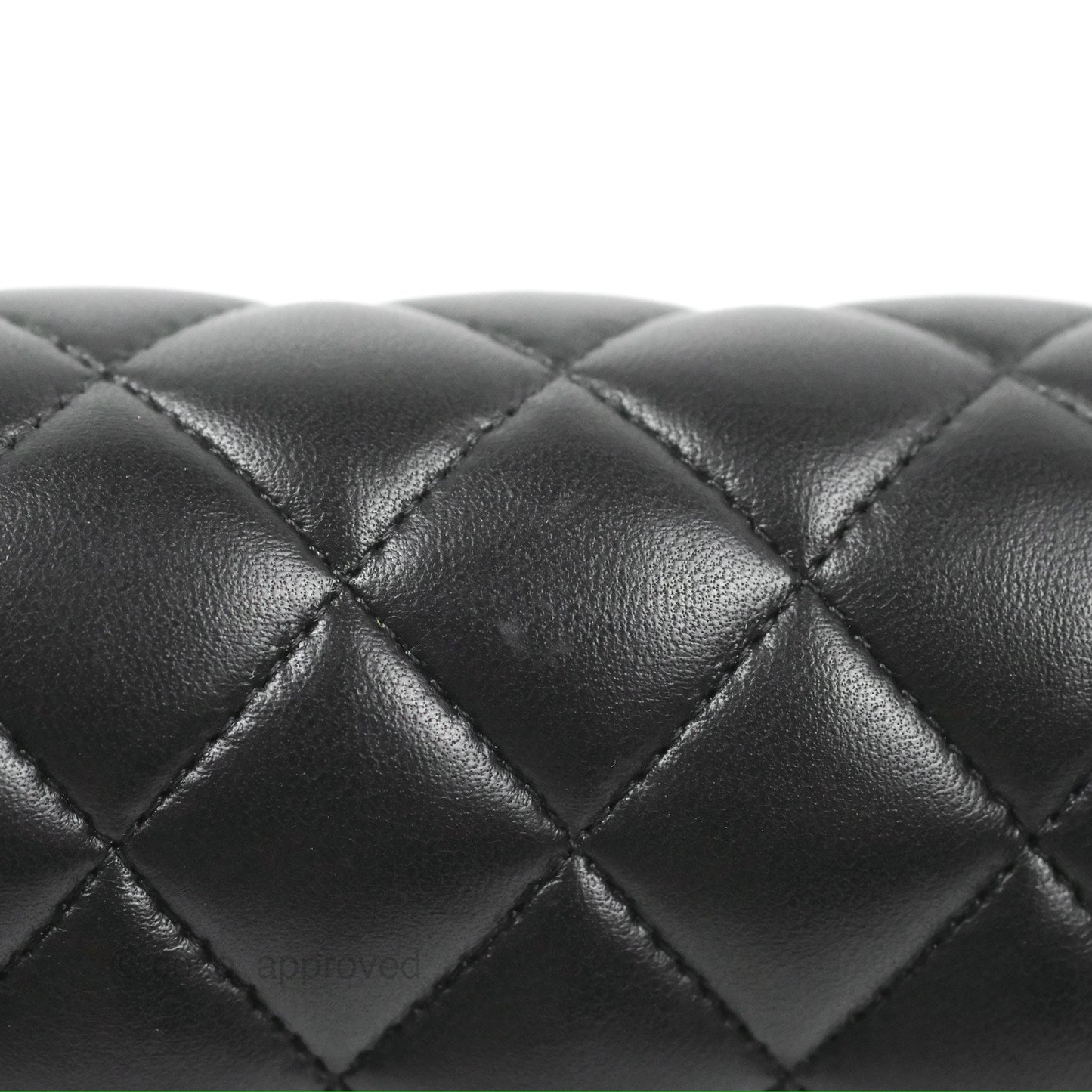 Chanel Classic M/L Medium Flap Quilted Black Lambskin Gold Hardware