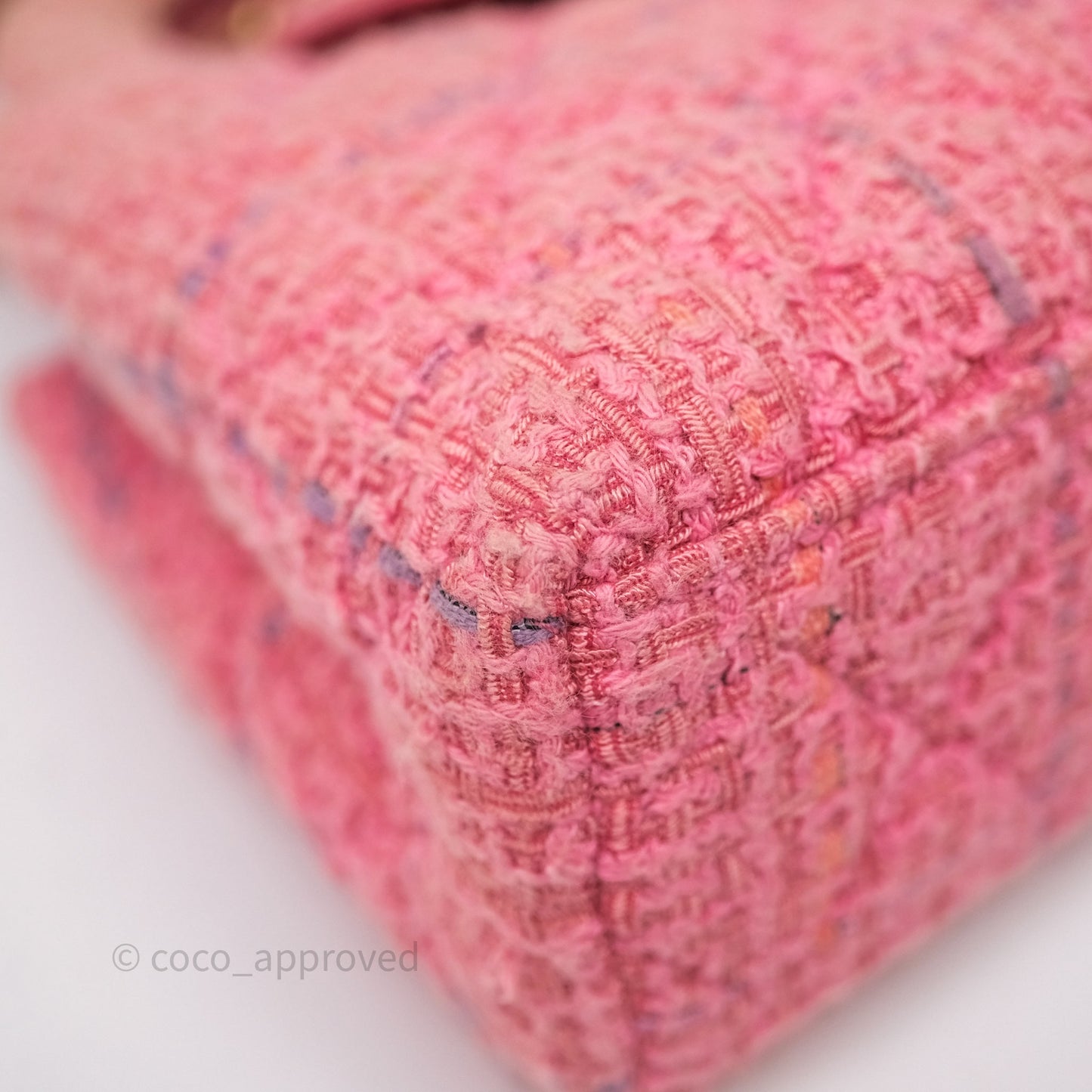 Chanel Kelly Bag Pink Tweed Aged Gold Hardware