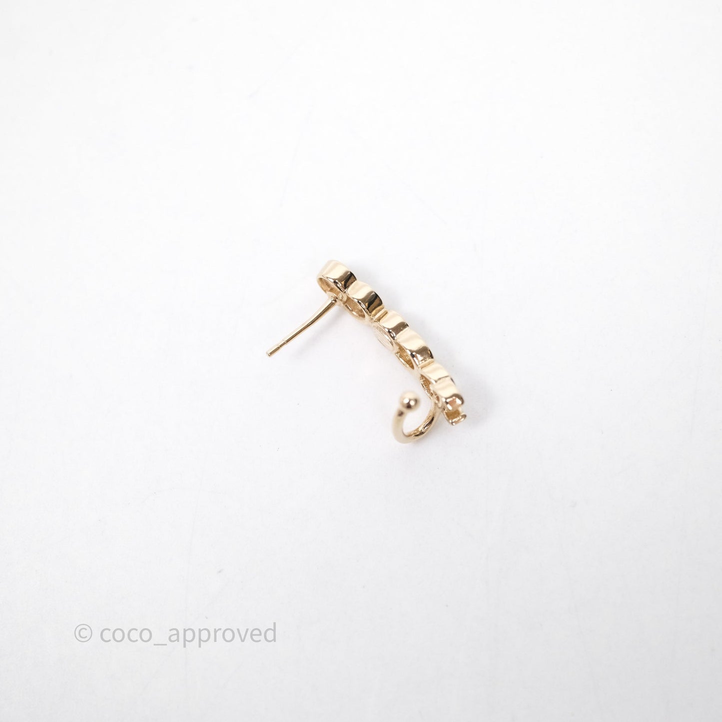 Chanel CC Coco Crystal Earrings Earrings Gold Tone 22P