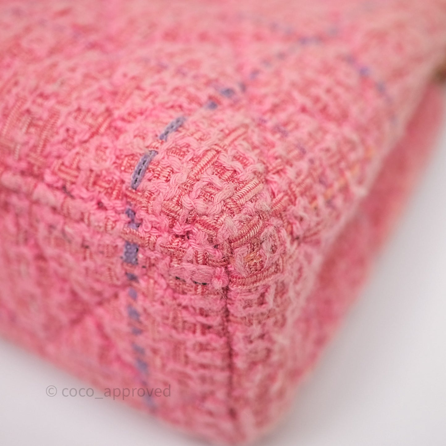 Chanel Kelly Bag Pink Tweed Aged Gold Hardware