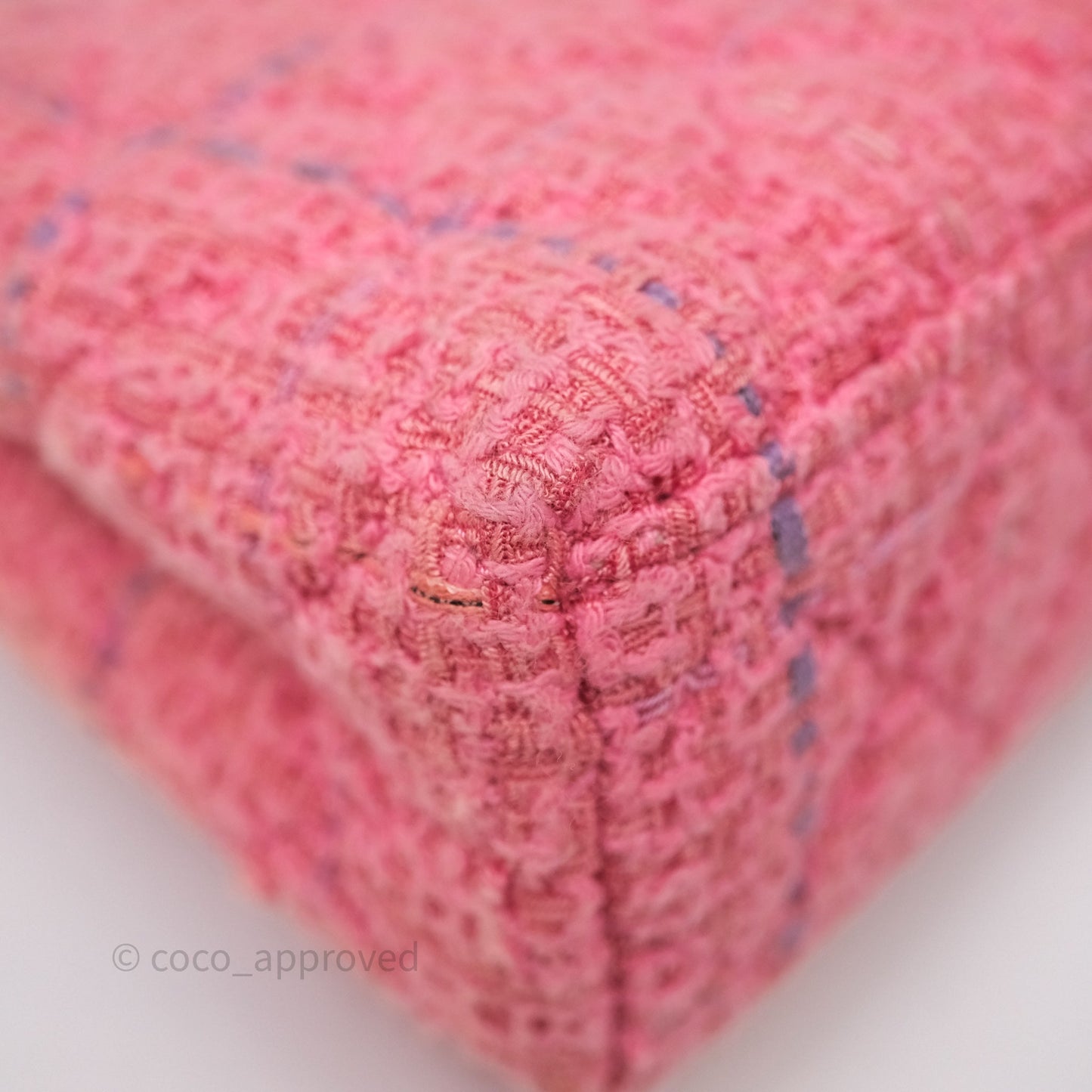 Chanel Kelly Bag Pink Tweed Aged Gold Hardware