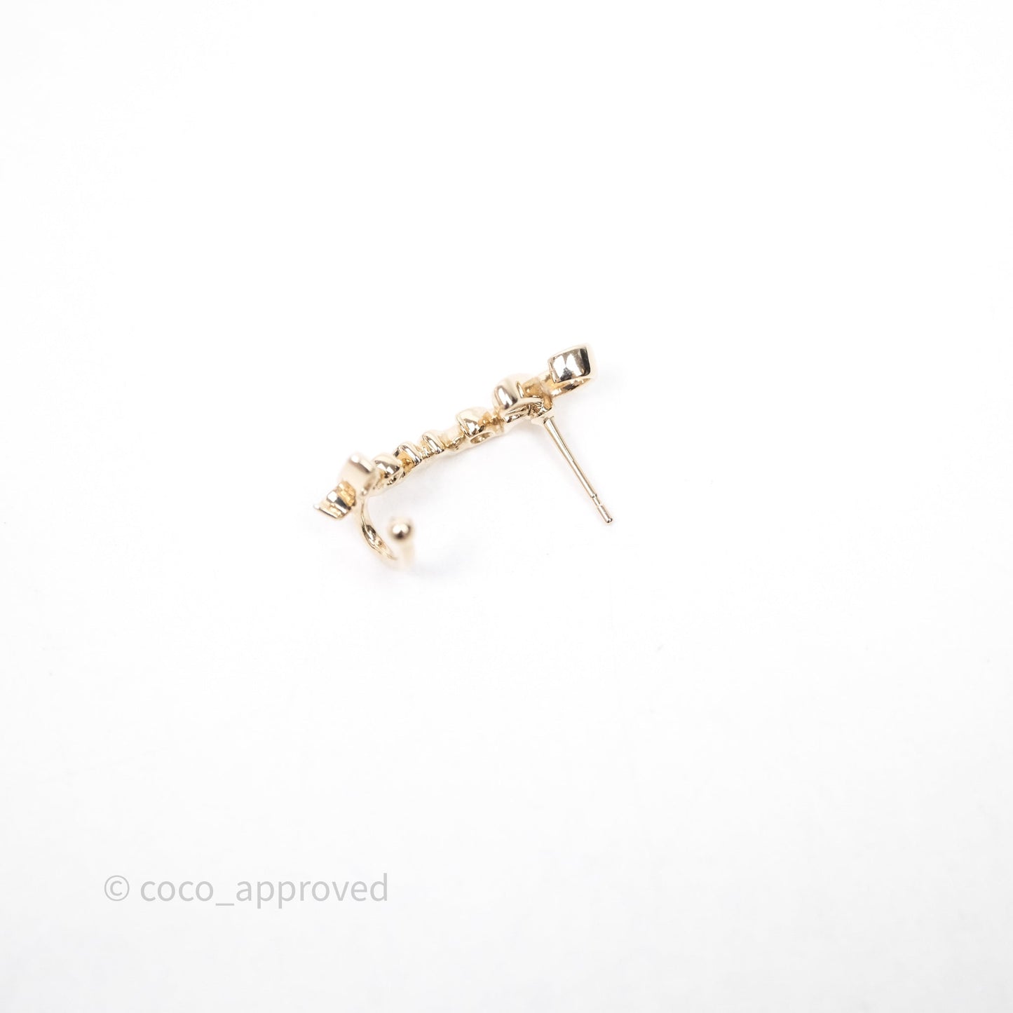 Chanel CC Coco Crystal Earrings Earrings Gold Tone 22P