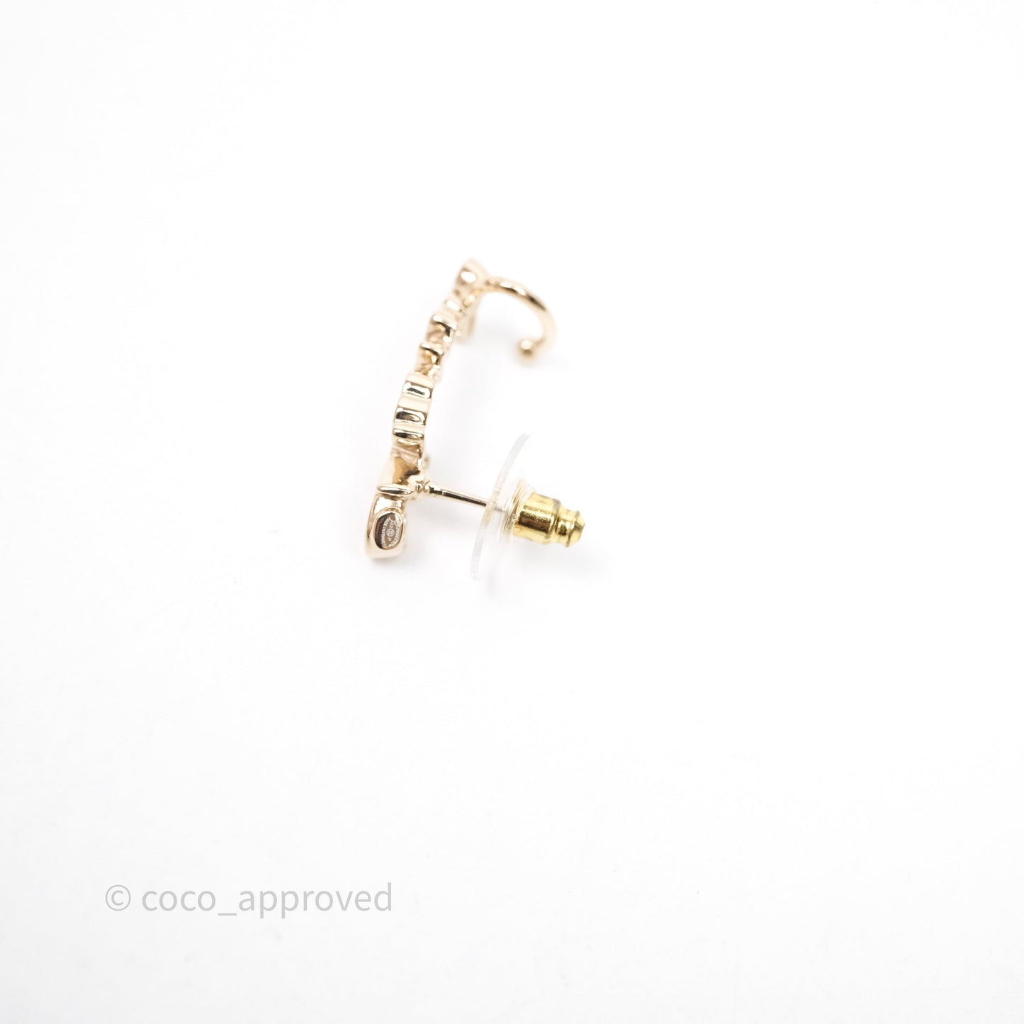 Chanel CC Coco Crystal Earrings Earrings Gold Tone 22P