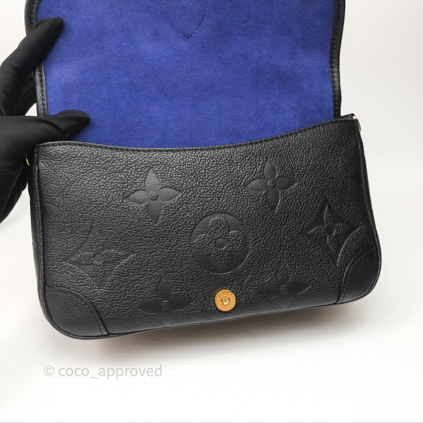 Louis Vuitton Diane Black Monogram Empreinte Leather