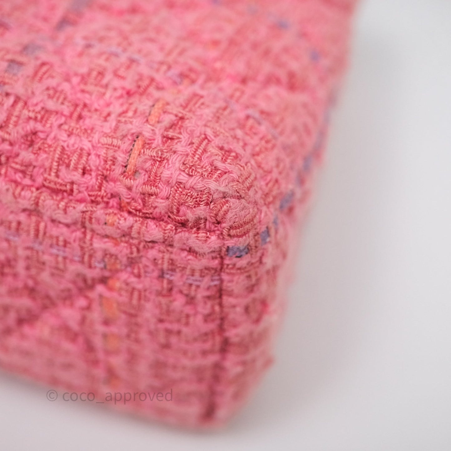 Chanel Kelly Bag Pink Tweed Aged Gold Hardware