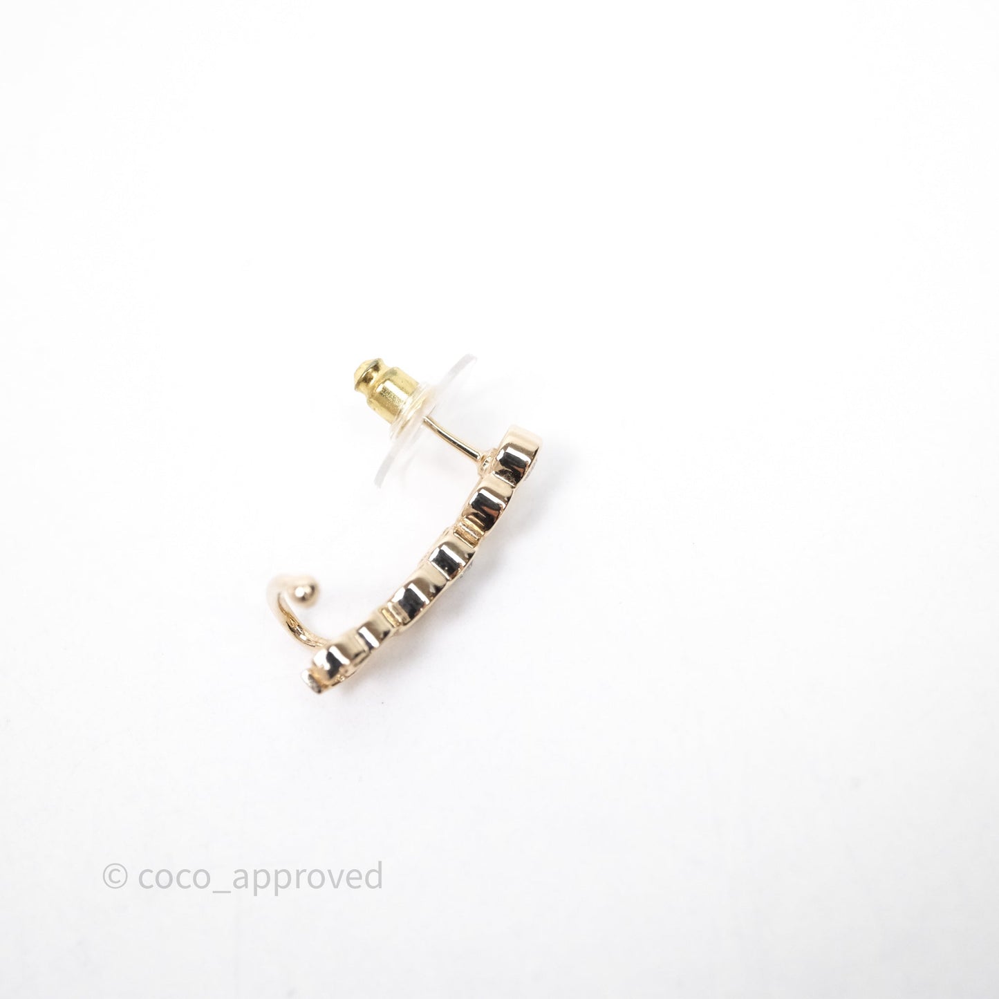 Chanel CC Coco Crystal Earrings Earrings Gold Tone 22P
