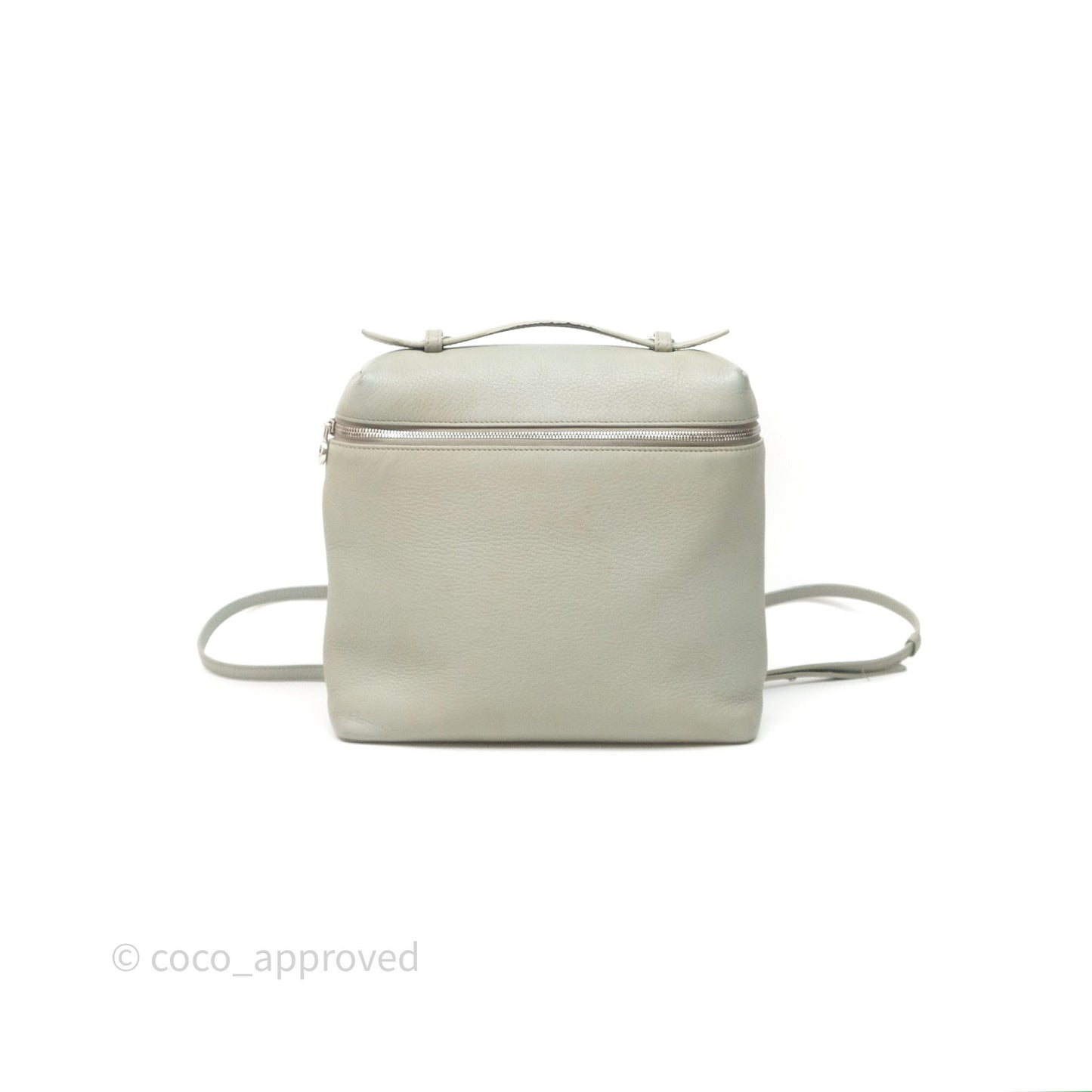 Loro Piana Extra Pocket Backpack L23.5 Eucalyptus/Antique Silver Hardware