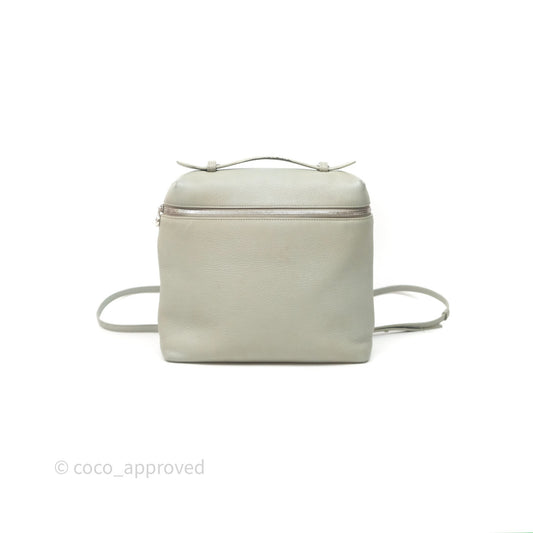 Loro Piana Extra Pocket Backpack L23.5 Eucalyptus/Antique Silver Hardware