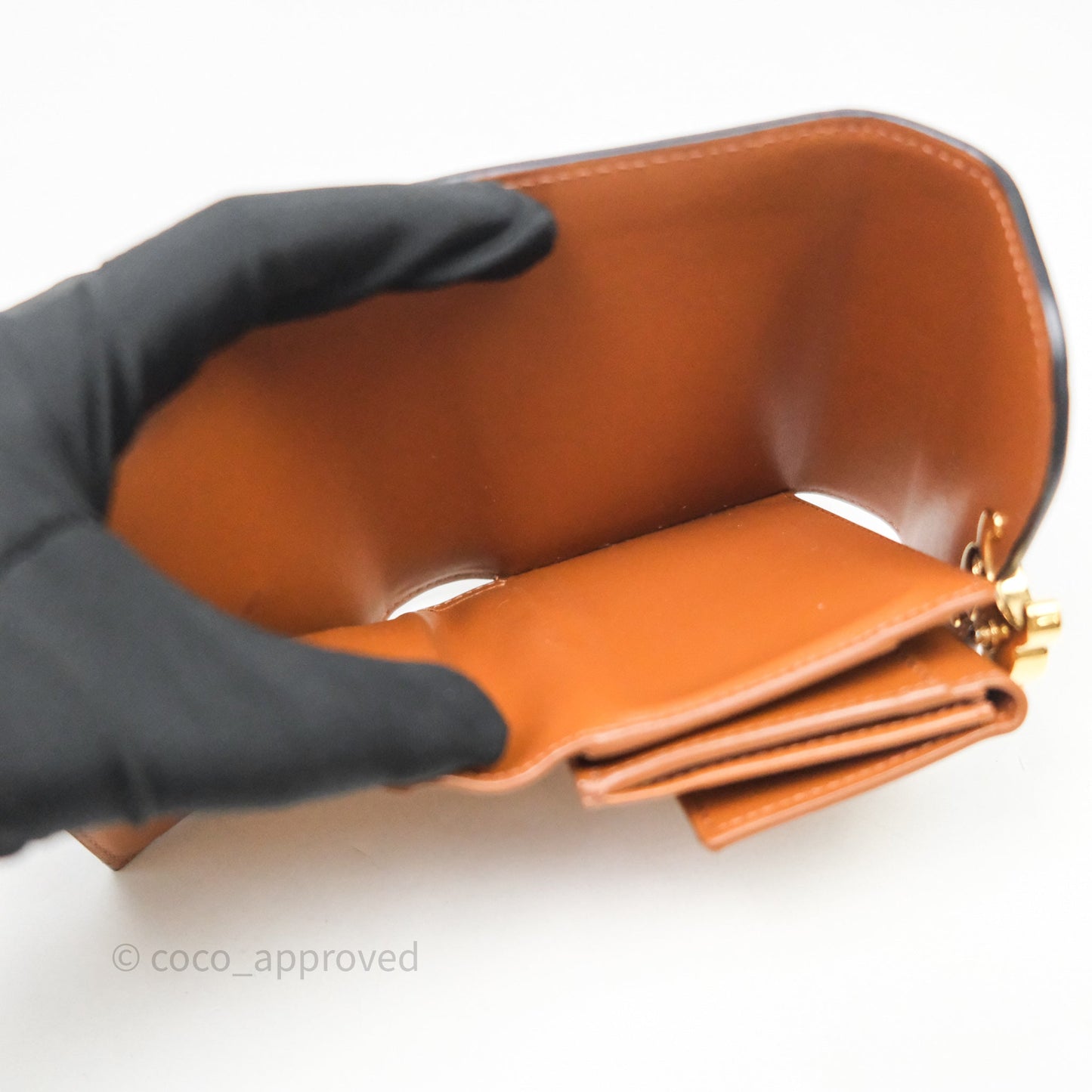 Celine Wallet In Triomphe Canvas Tan