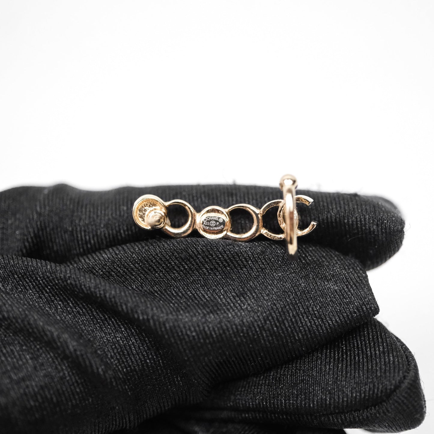 Chanel CC Coco Crystal Earrings Earrings Gold Tone 22P