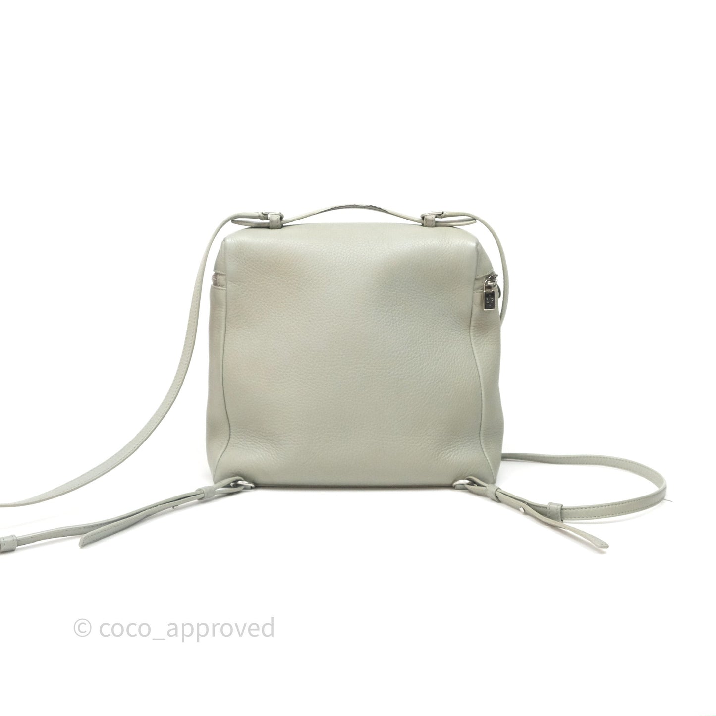 Loro Piana Extra Pocket Backpack L23.5 Eucalyptus/Antique Silver Hardware