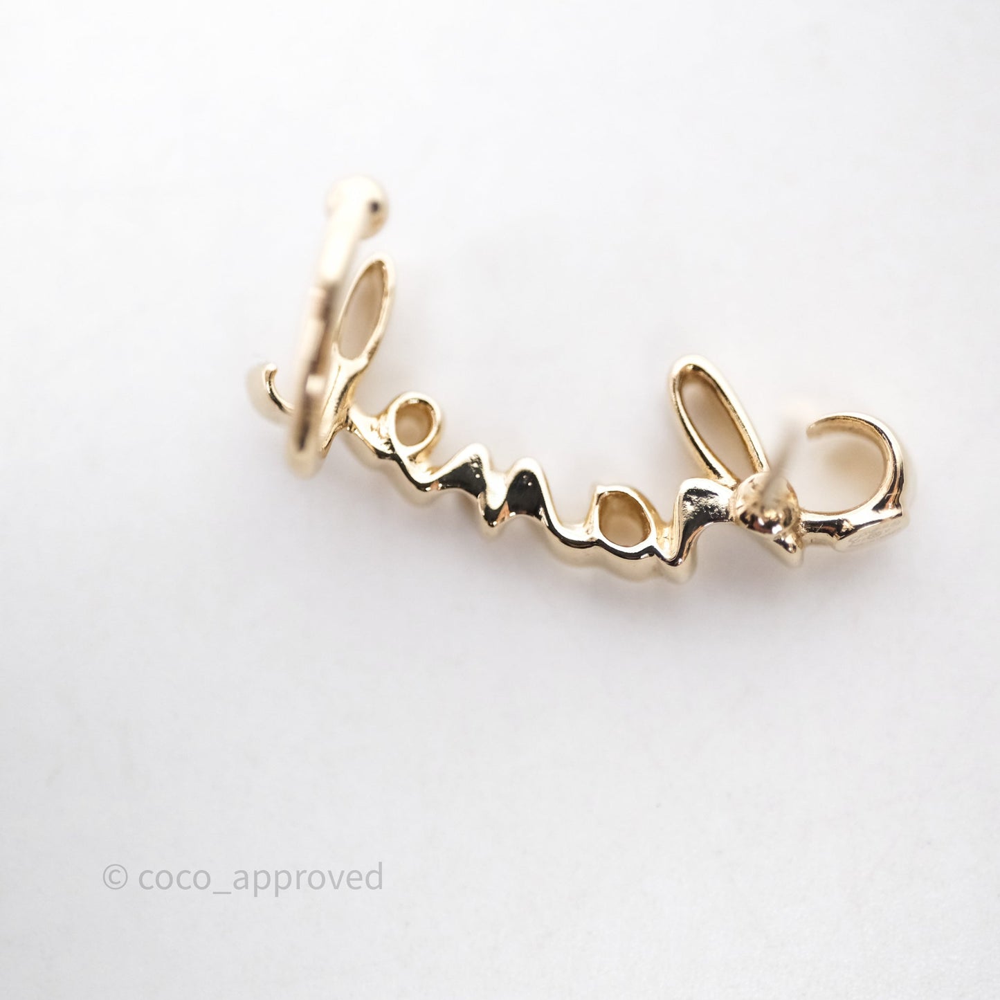 Chanel CC Coco Crystal Earrings Earrings Gold Tone 22P