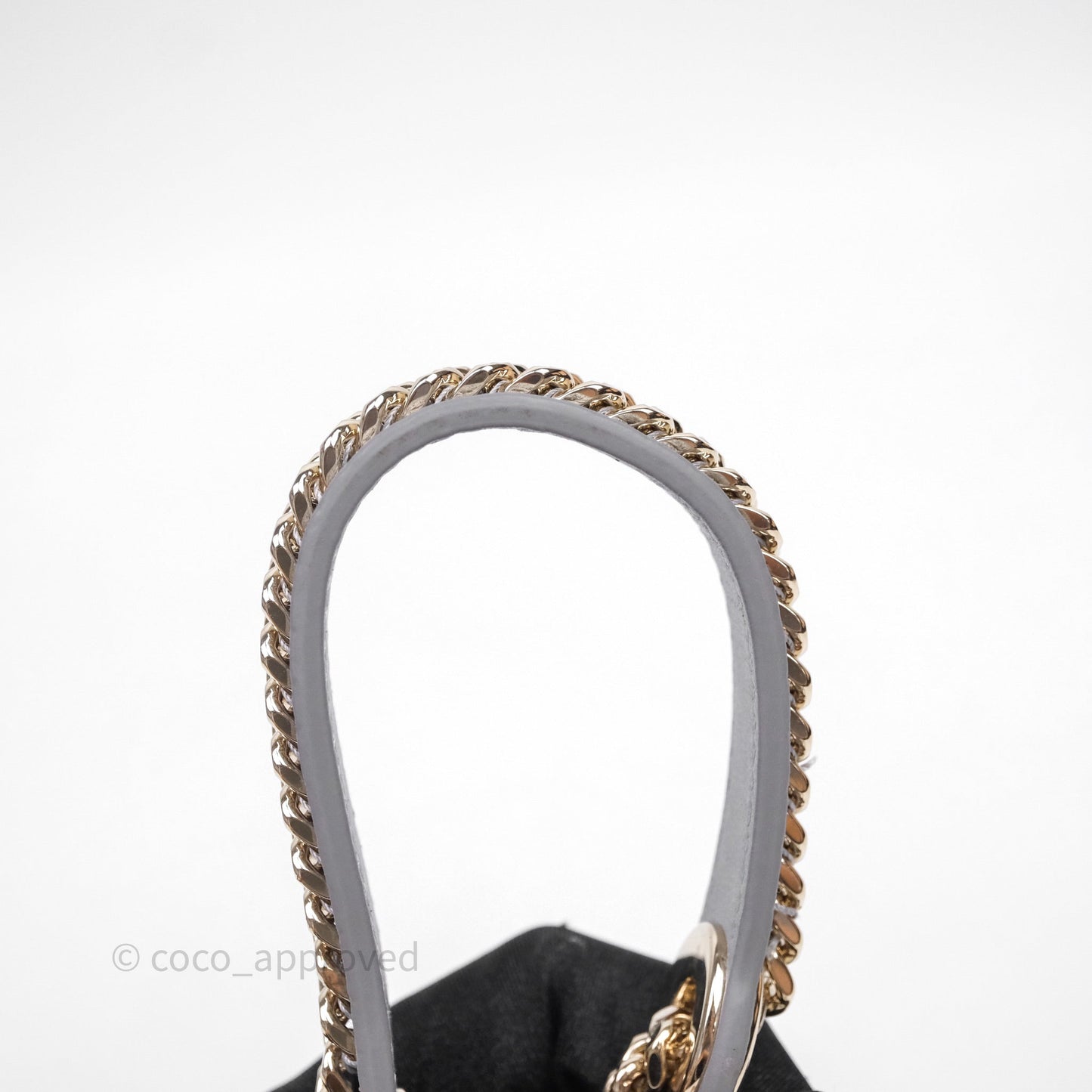 Christian Dior Mini Lady Dior Iridescent Grey Lambskin Cannage Gold Hardware
