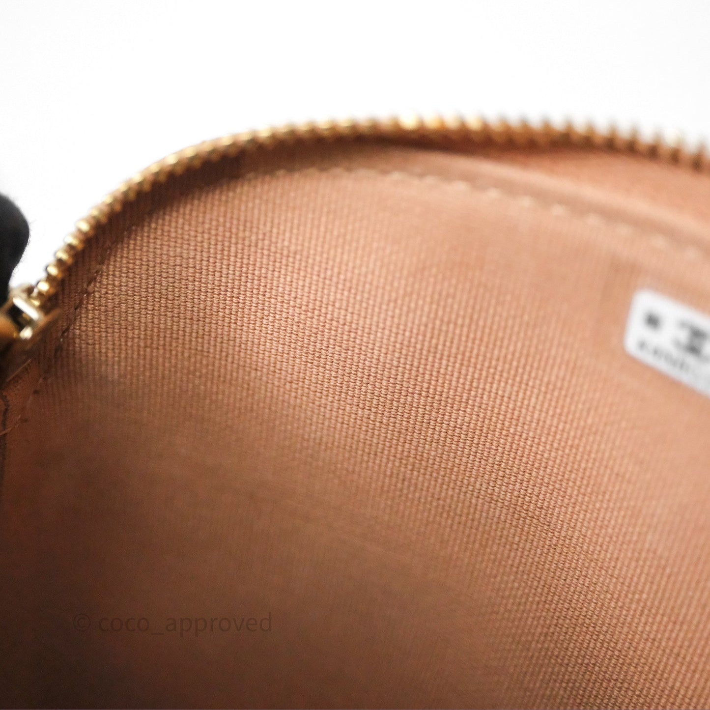 Chanel Mini Handle Clutch with Chain Beige Lambskin Gold Hardware