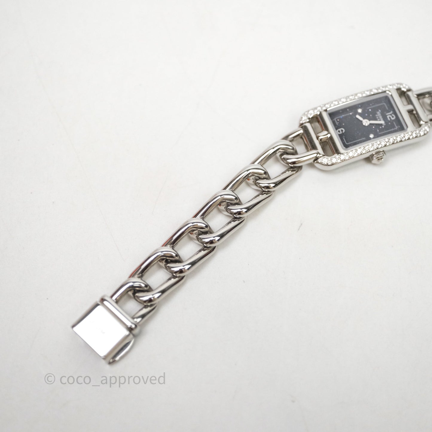 Hermès Nantucket Watch Diamonds Aventurine Dial Small Model 29 mm