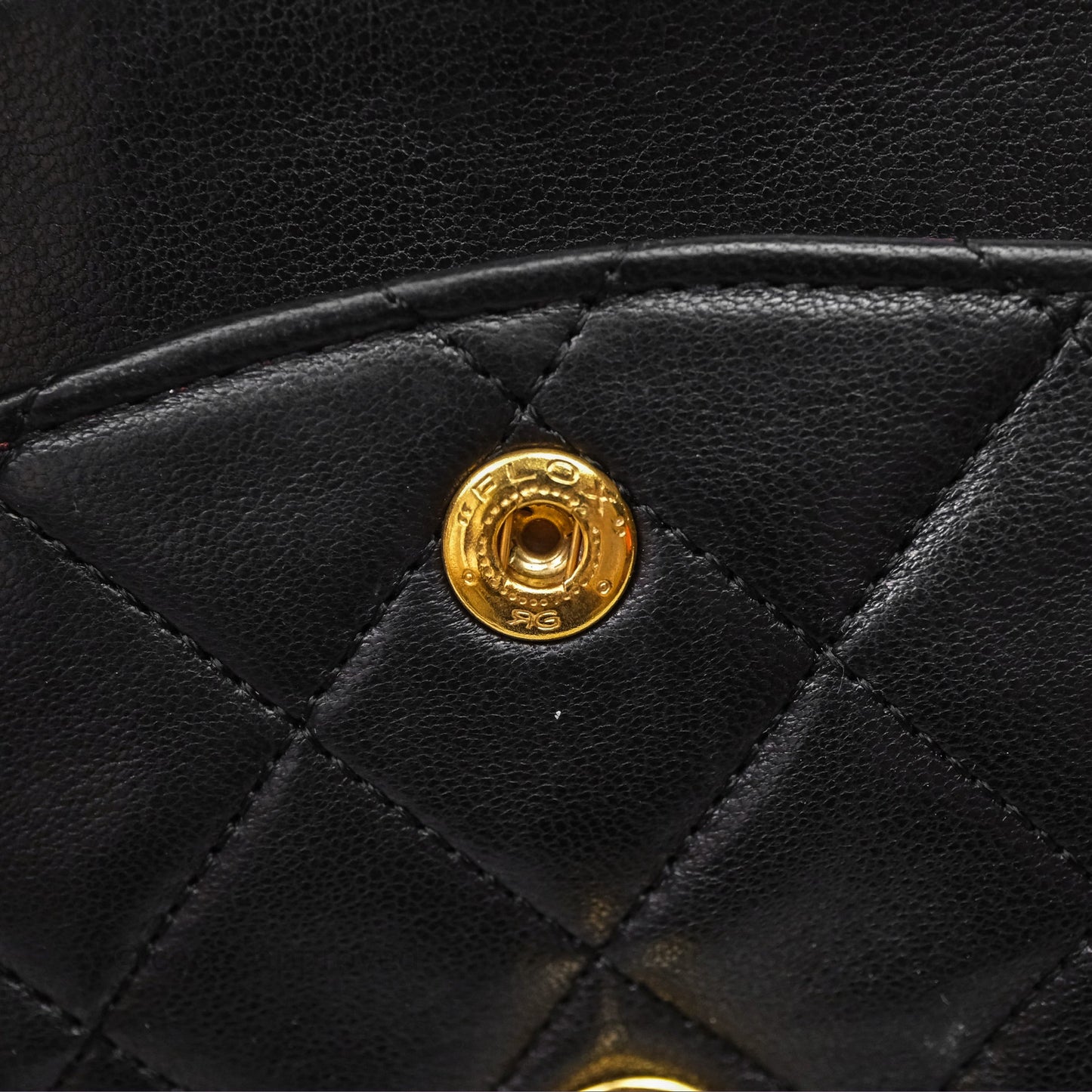 Chanel Classic Vintage Double Flap M/L Black Lambskin Gold Hardware