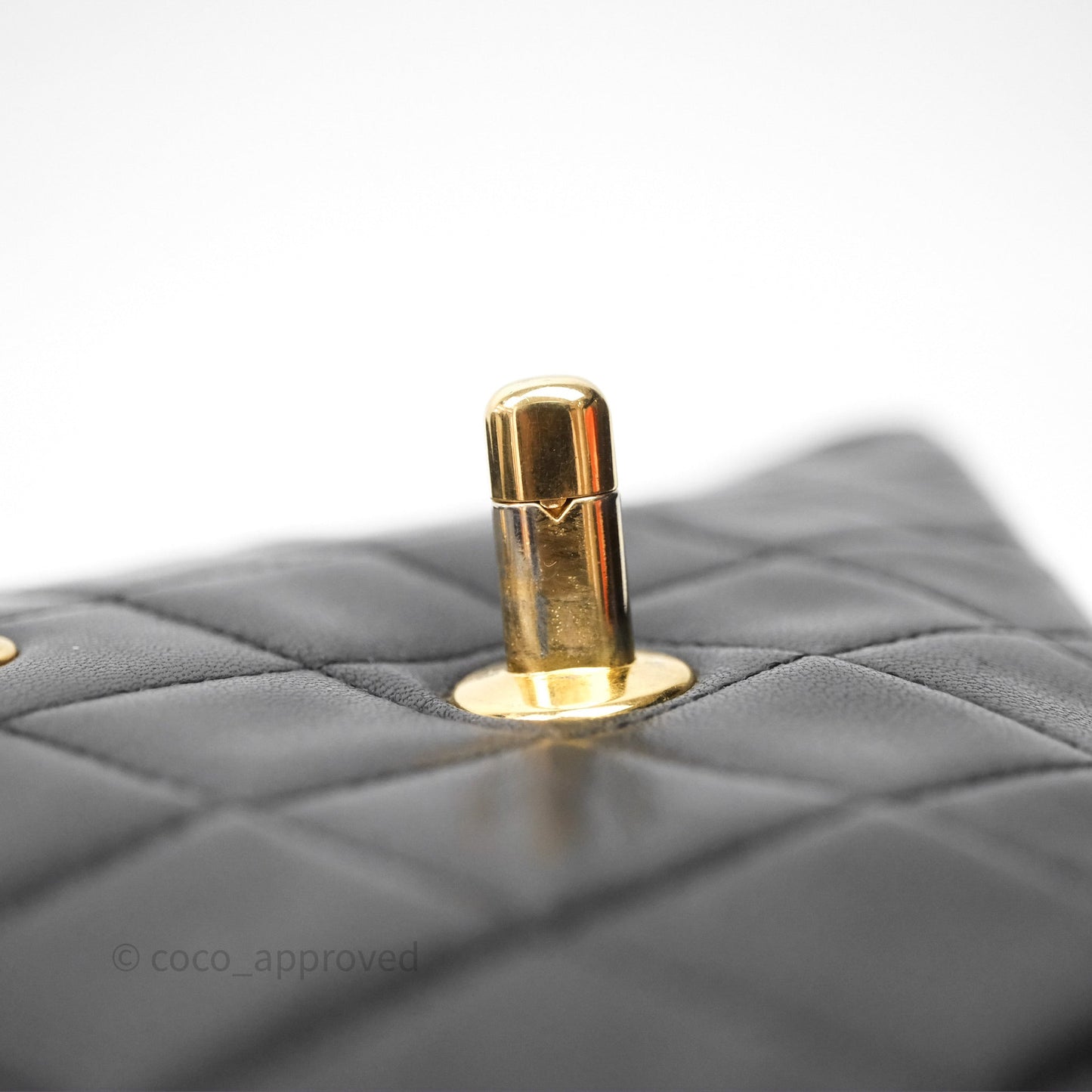 Chanel Classic Vintage Double Flap M/L Black Lambskin Gold Hardware