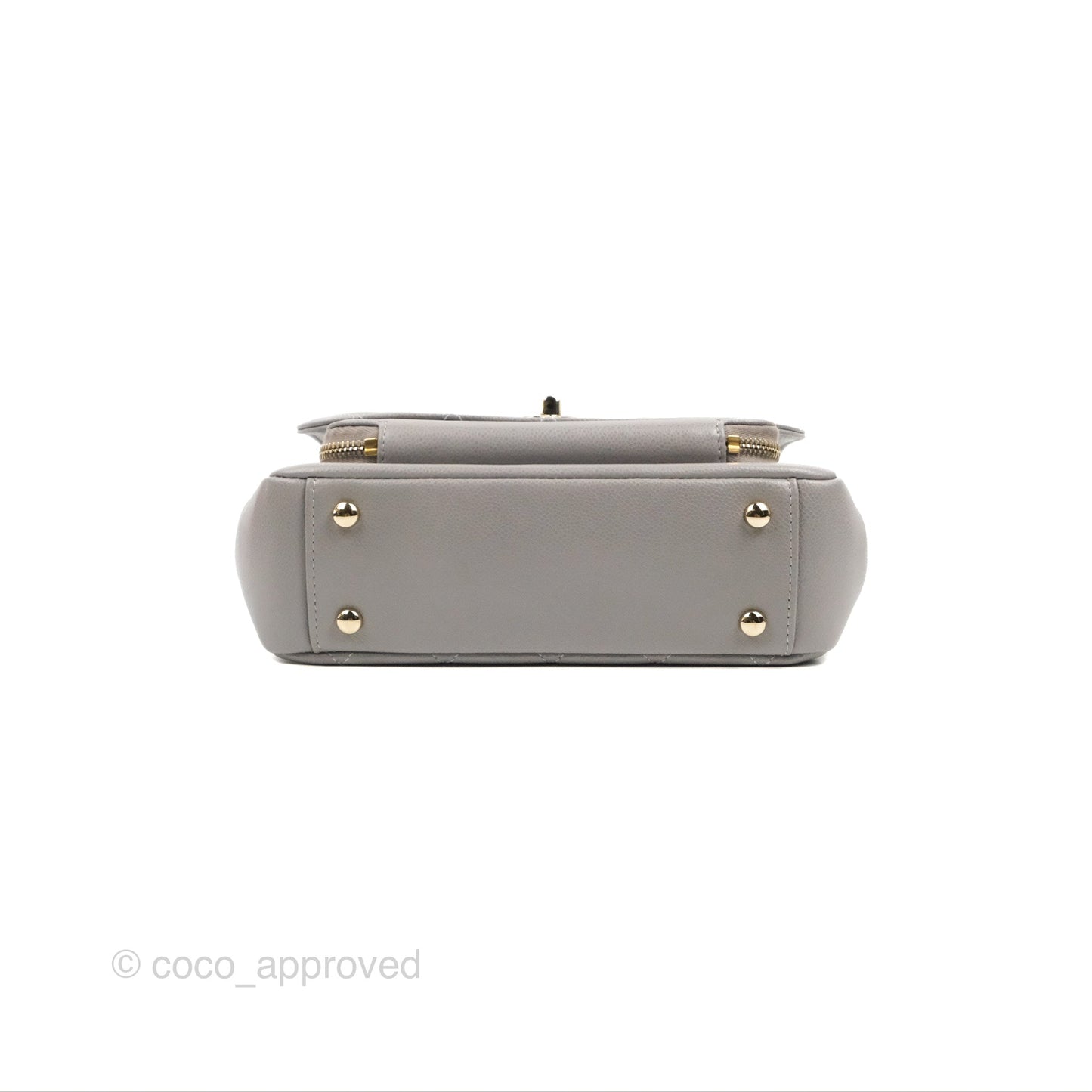 Chanel Quilted Medium Business Affinity Flap Grey Caviar Gold Hardware