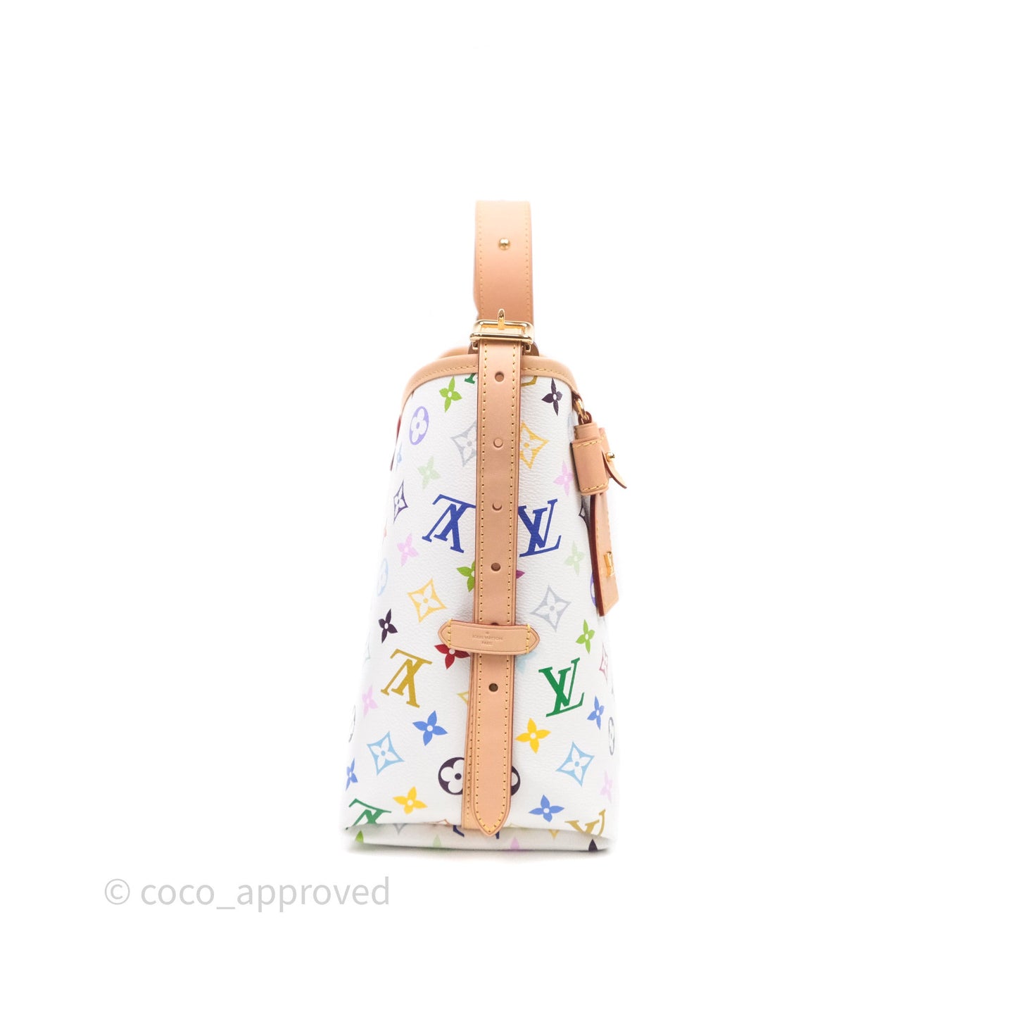 Louis Vuitton x Takashi Murakami CarryAll PM White Rainbow
