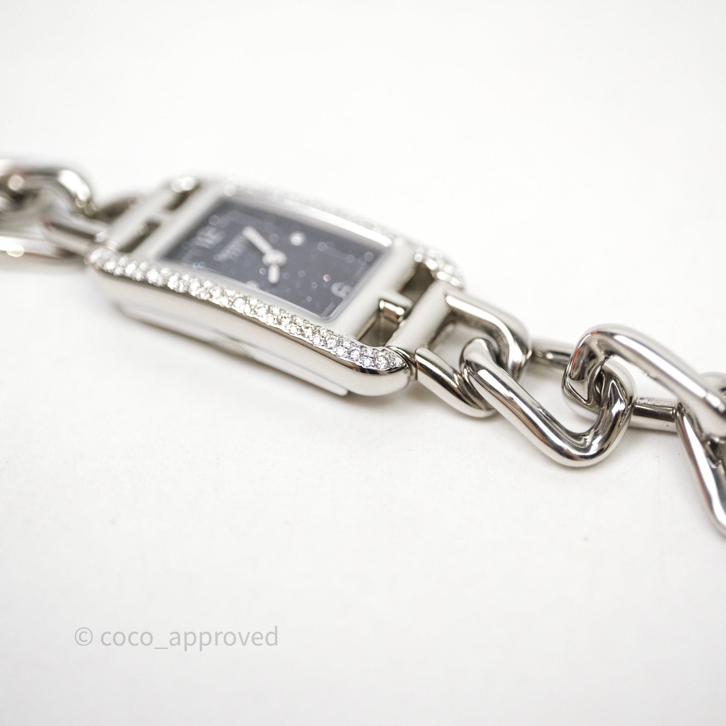 Hermès Nantucket Watch Diamonds Aventurine Dial Small Model 29 mm